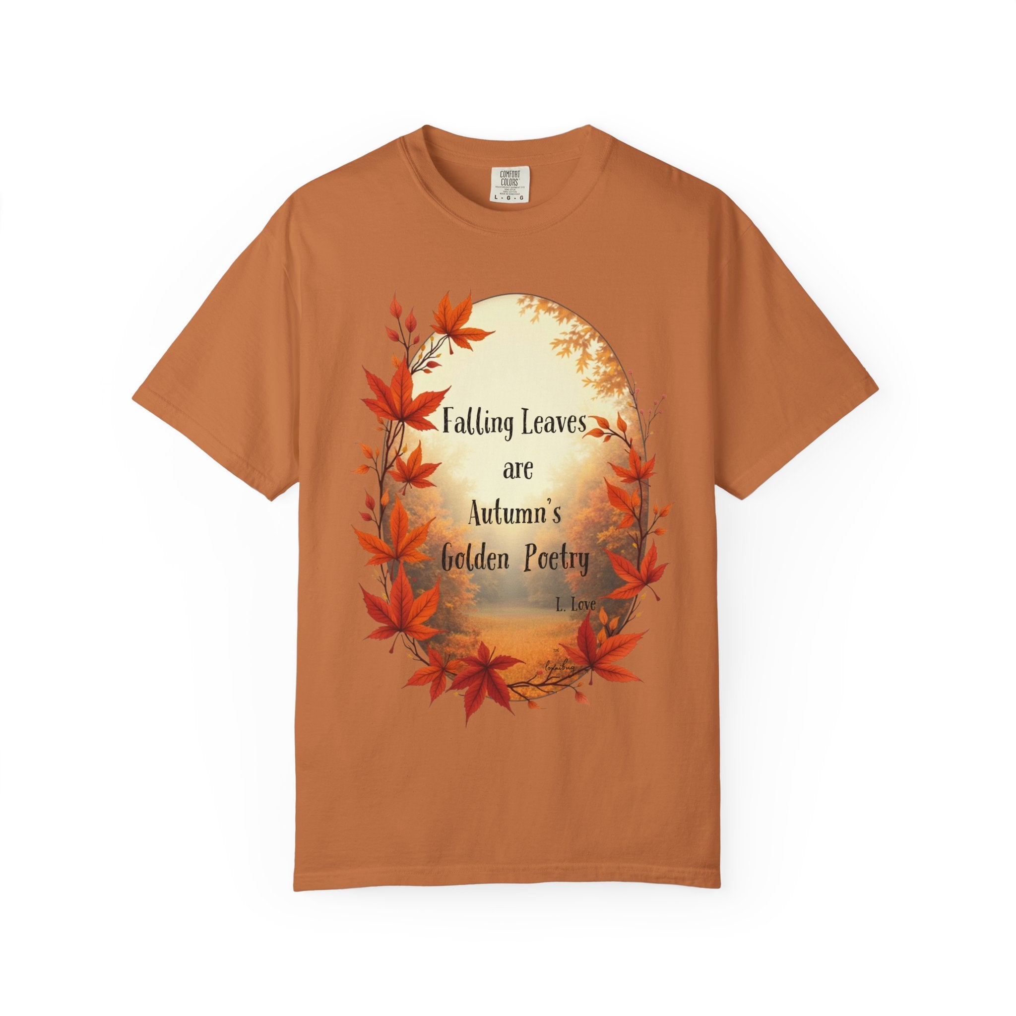 Falling Leaves Unisex Tee - Autumn's Golden Poetry T-shirt