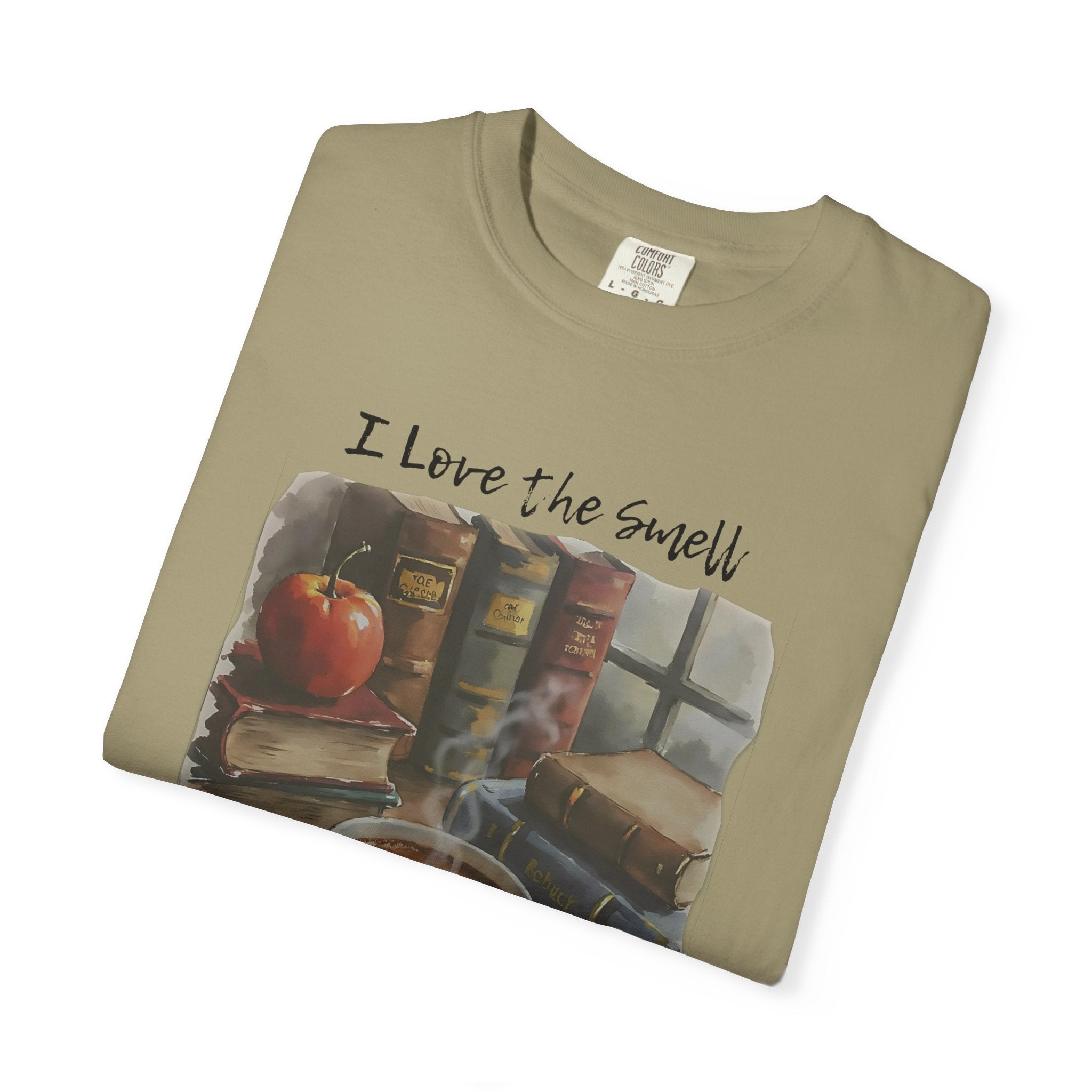 Book Lover T-Shirt - I Love the Smell of Old Books and Coffee