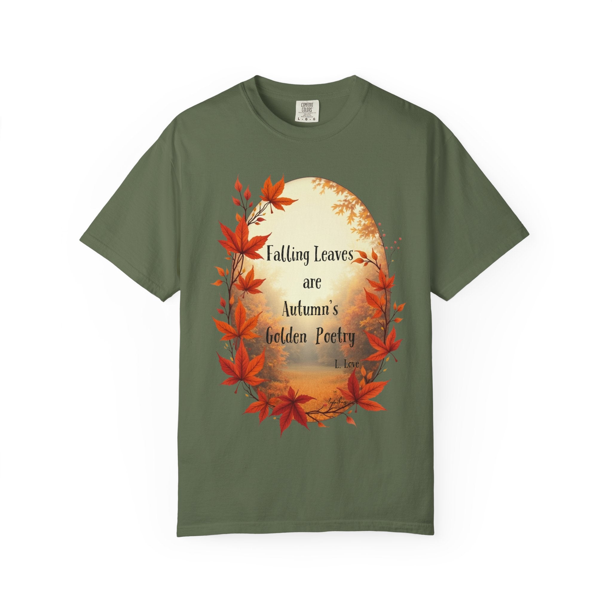 Falling Leaves Unisex Tee - Autumn's Golden Poetry T-shirt