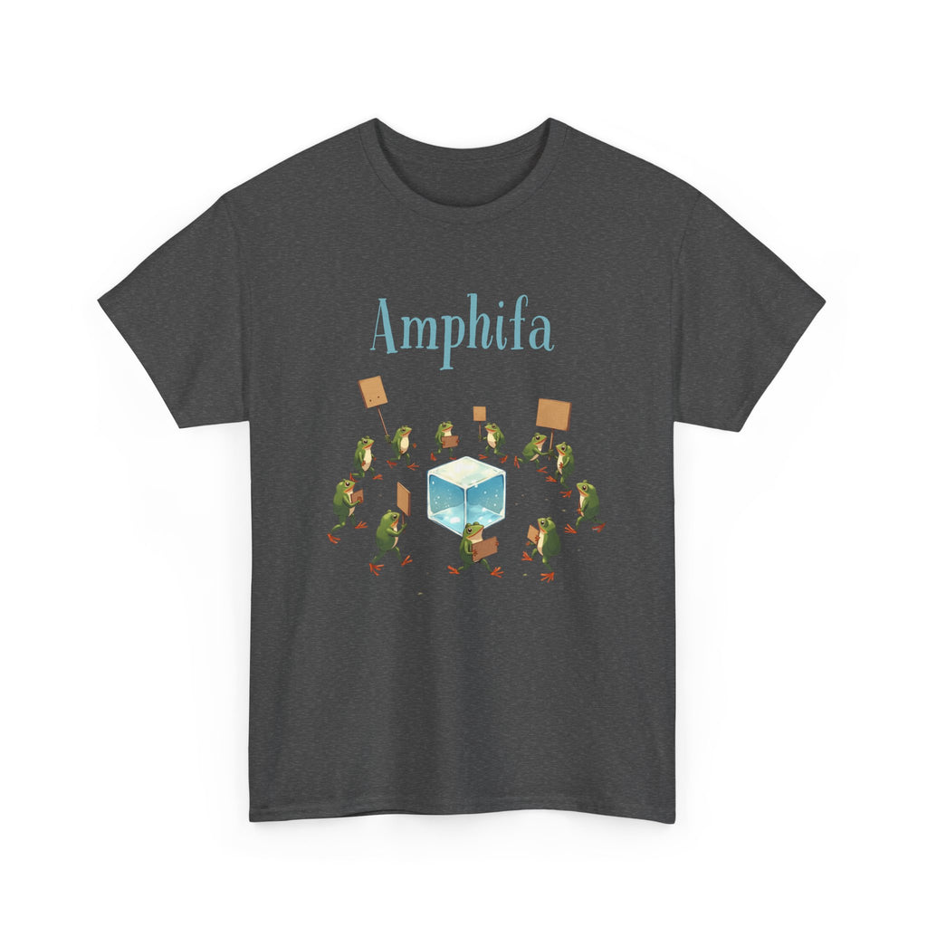 Amphifa ICE Frog Unisex Heavy Cotton Tee, Fun Graphic Tee, Gift for Activists, Casual Wear T-Shirt