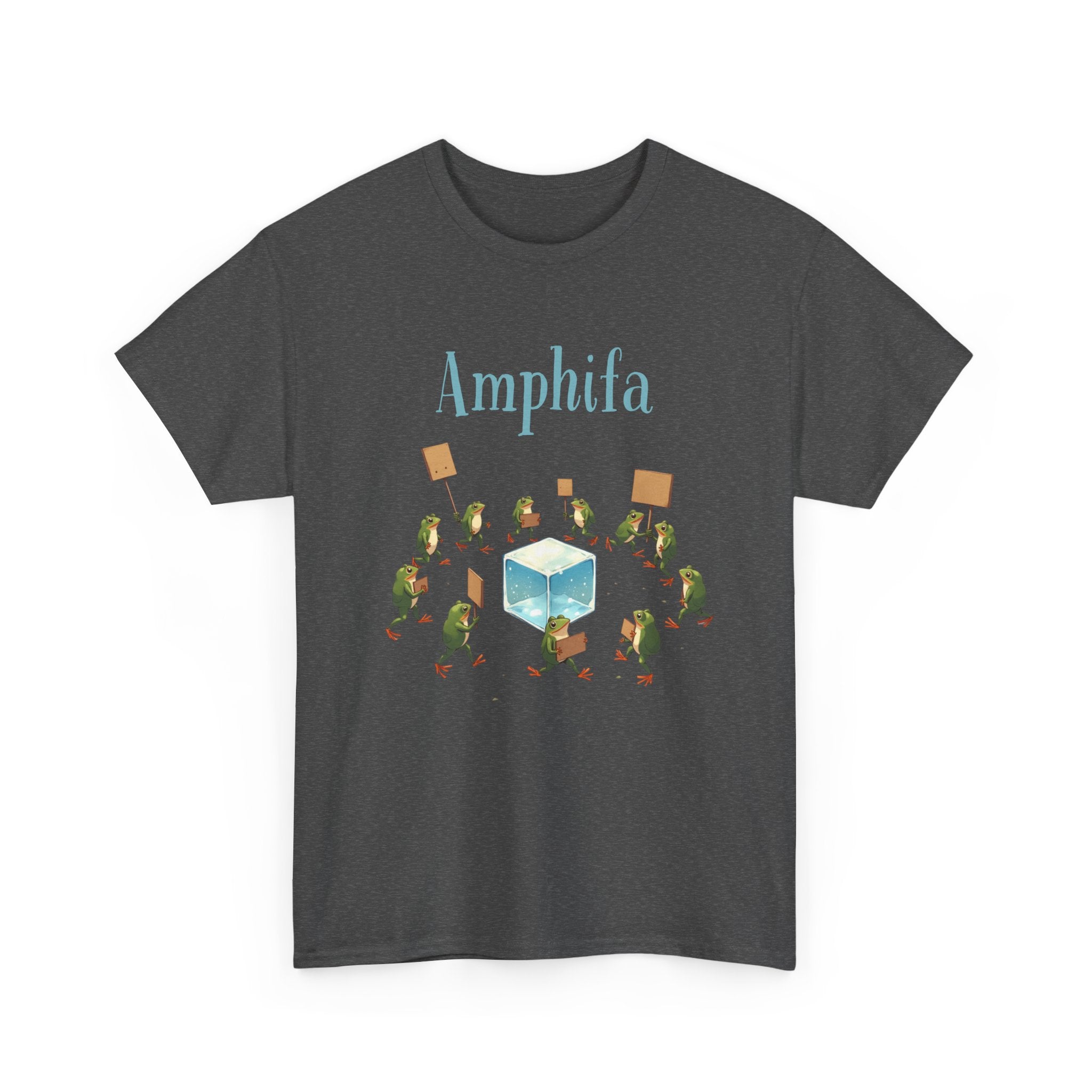Amphifa ICE Frog Unisex Heavy Cotton Tee, Fun Graphic Tee, Gift for Activists, Casual Wear T-Shirt