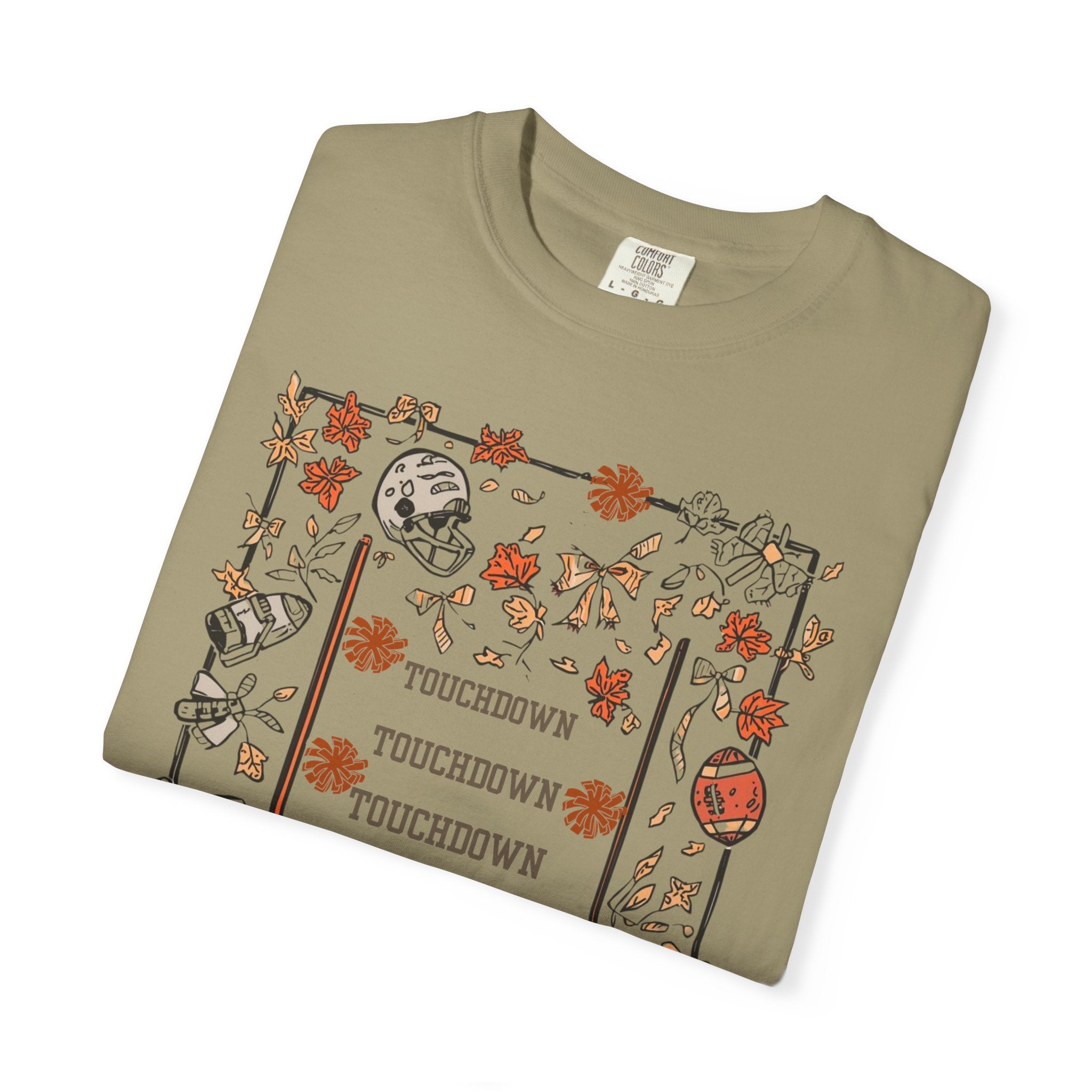 Football Season Graphic Tee, Unisex Garment-Dyed T-Shirt,  Fall Fashion, Holiday Apparel,