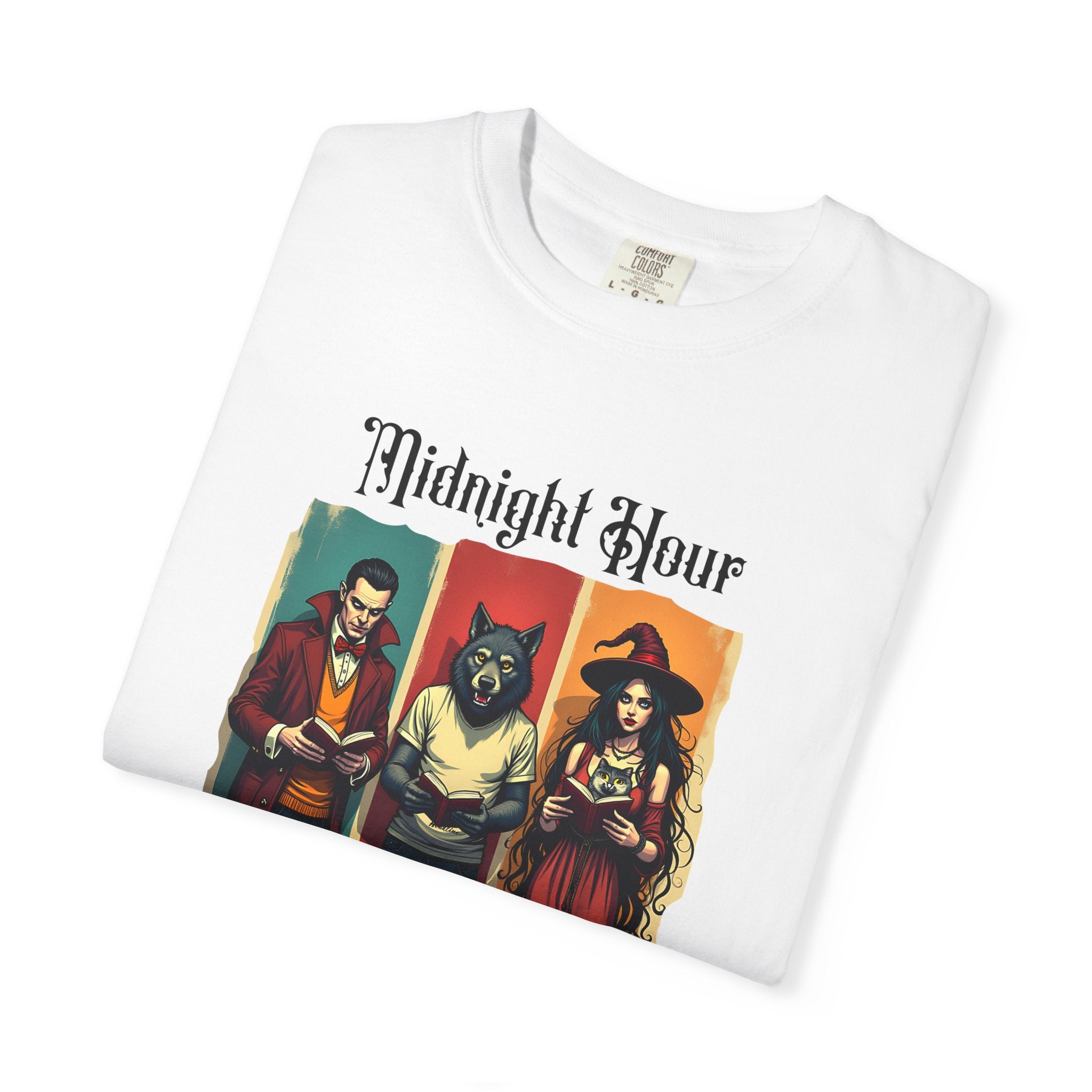 Midnight Hour Book Club T-Shirt, Cozy Reading Shirt, Gift for Book Lovers, Casual Unisex Style, Halloween & Literary Events