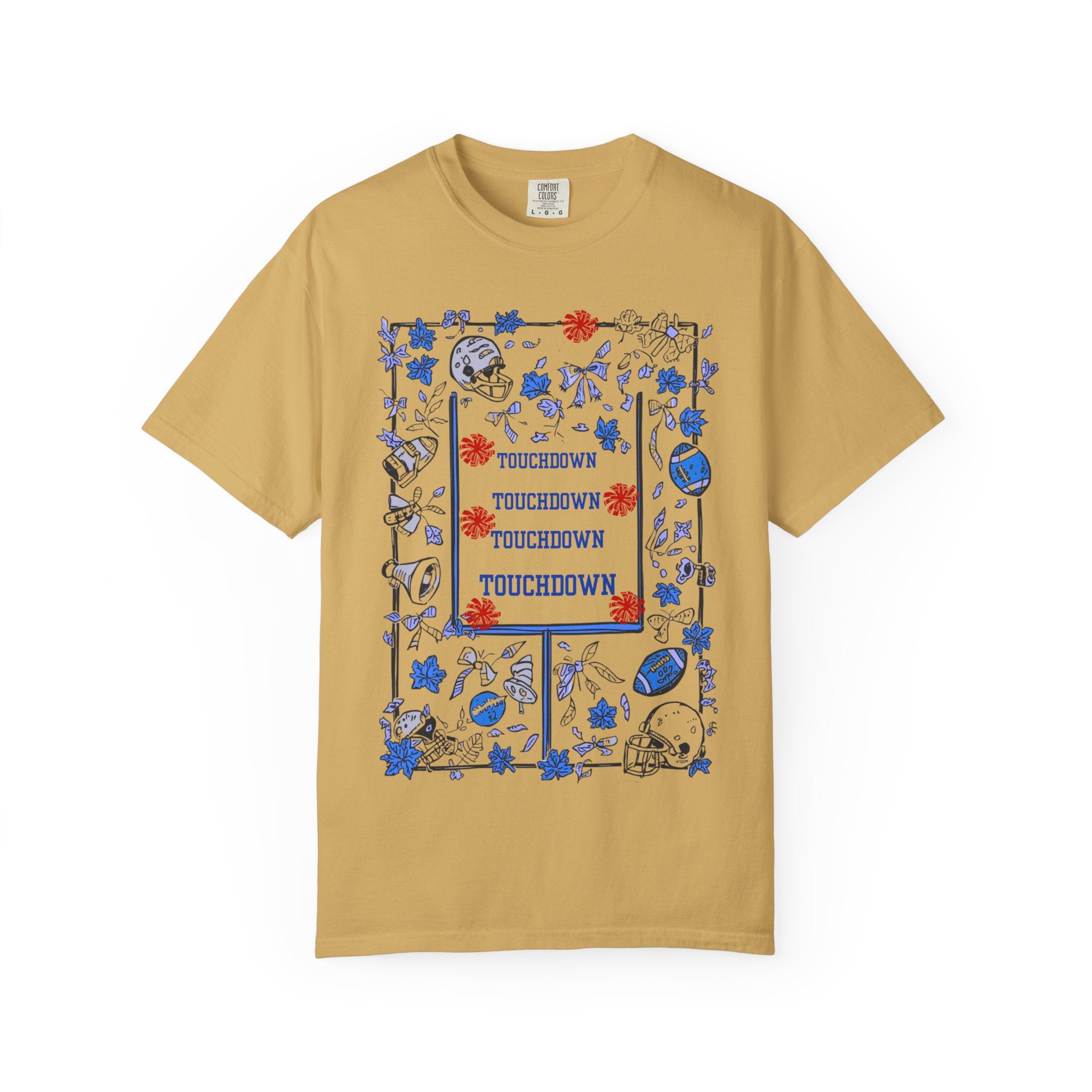 Football Season Graphic Tee, Unisex Garment-Dyed T-Shirt, Fall Fashion, Holiday Apparel,