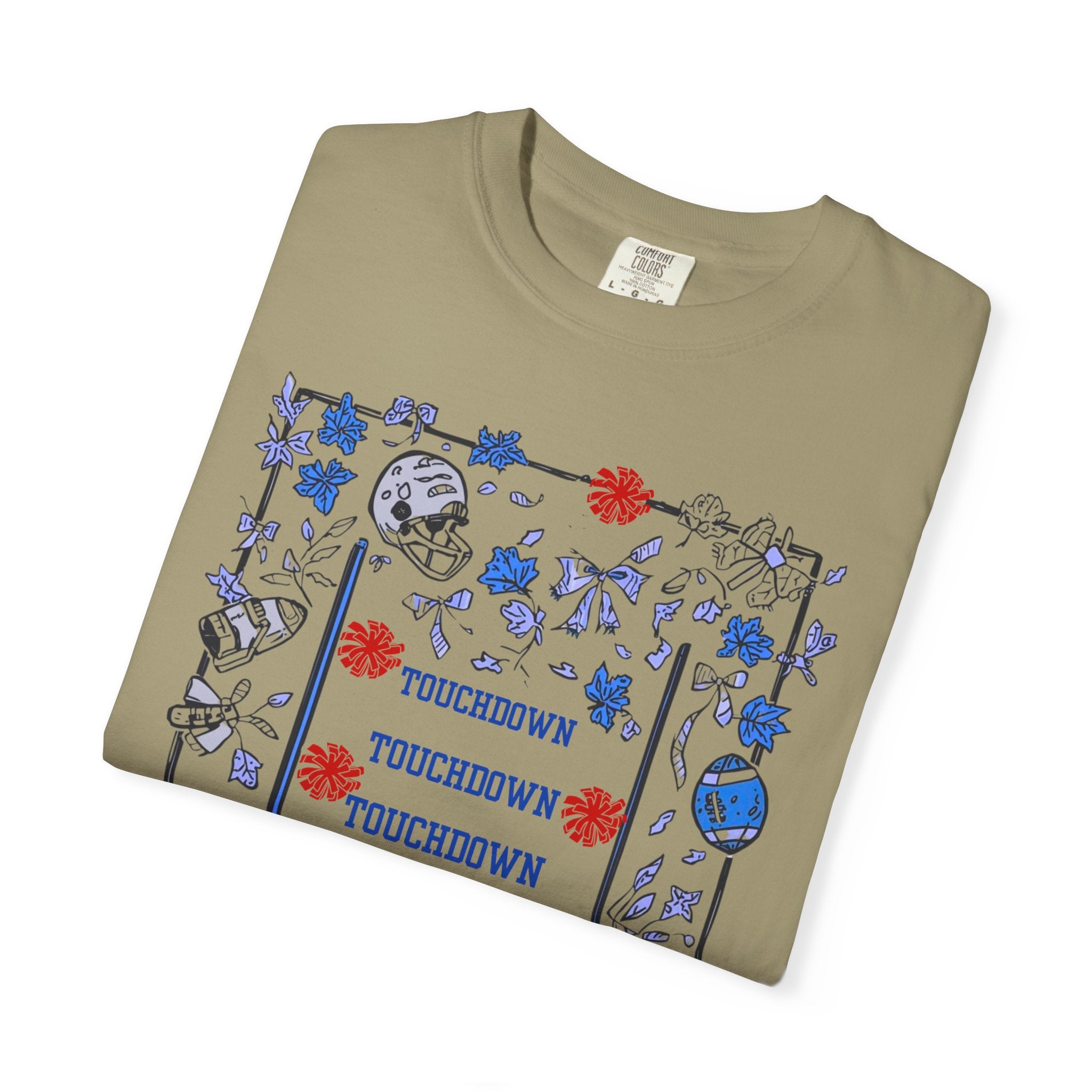 Football Season Graphic Tee, Unisex Garment-Dyed T-Shirt, Fall Fashion, Holiday Apparel,