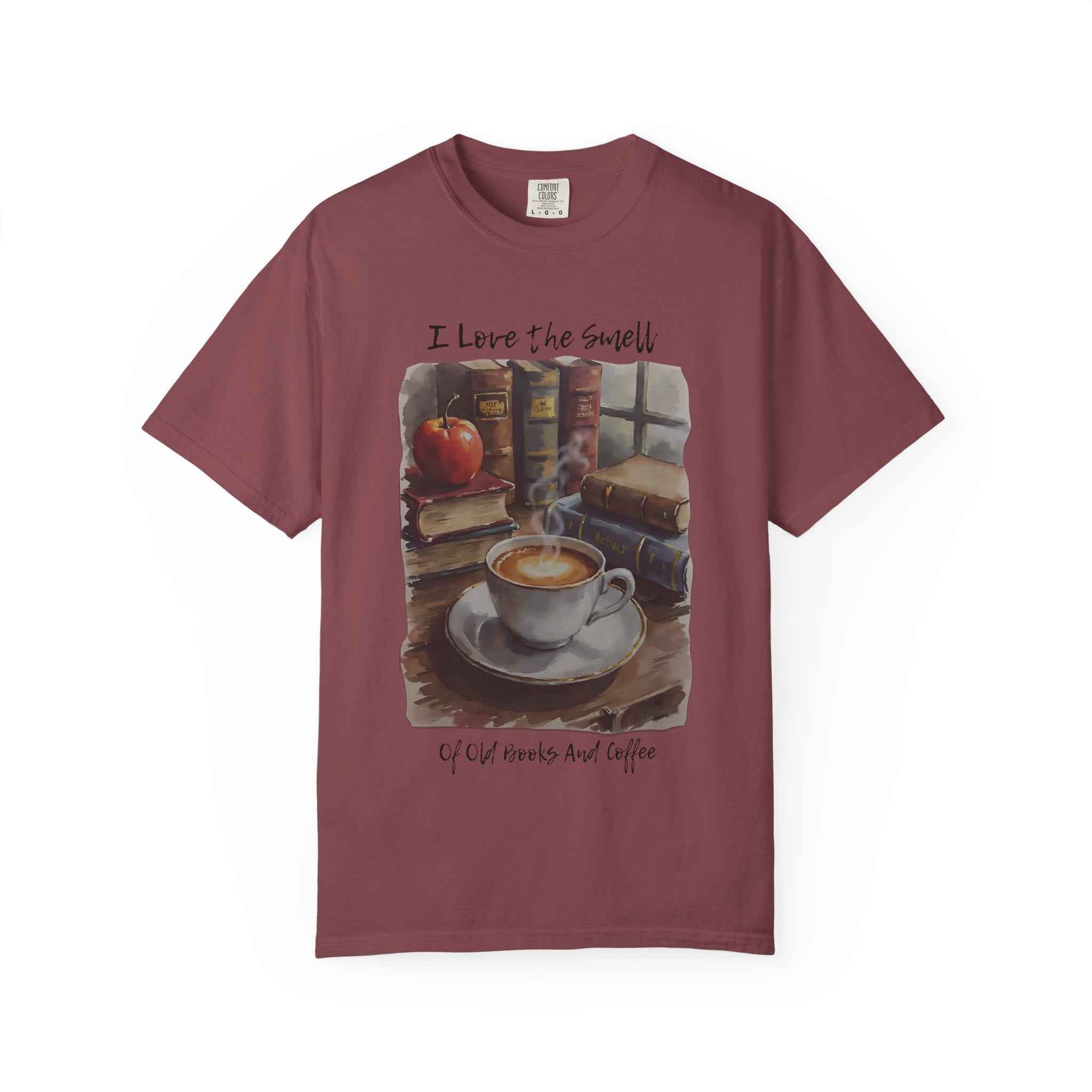 Book Lover T-Shirt - I Love the Smell of Old Books and Coffee