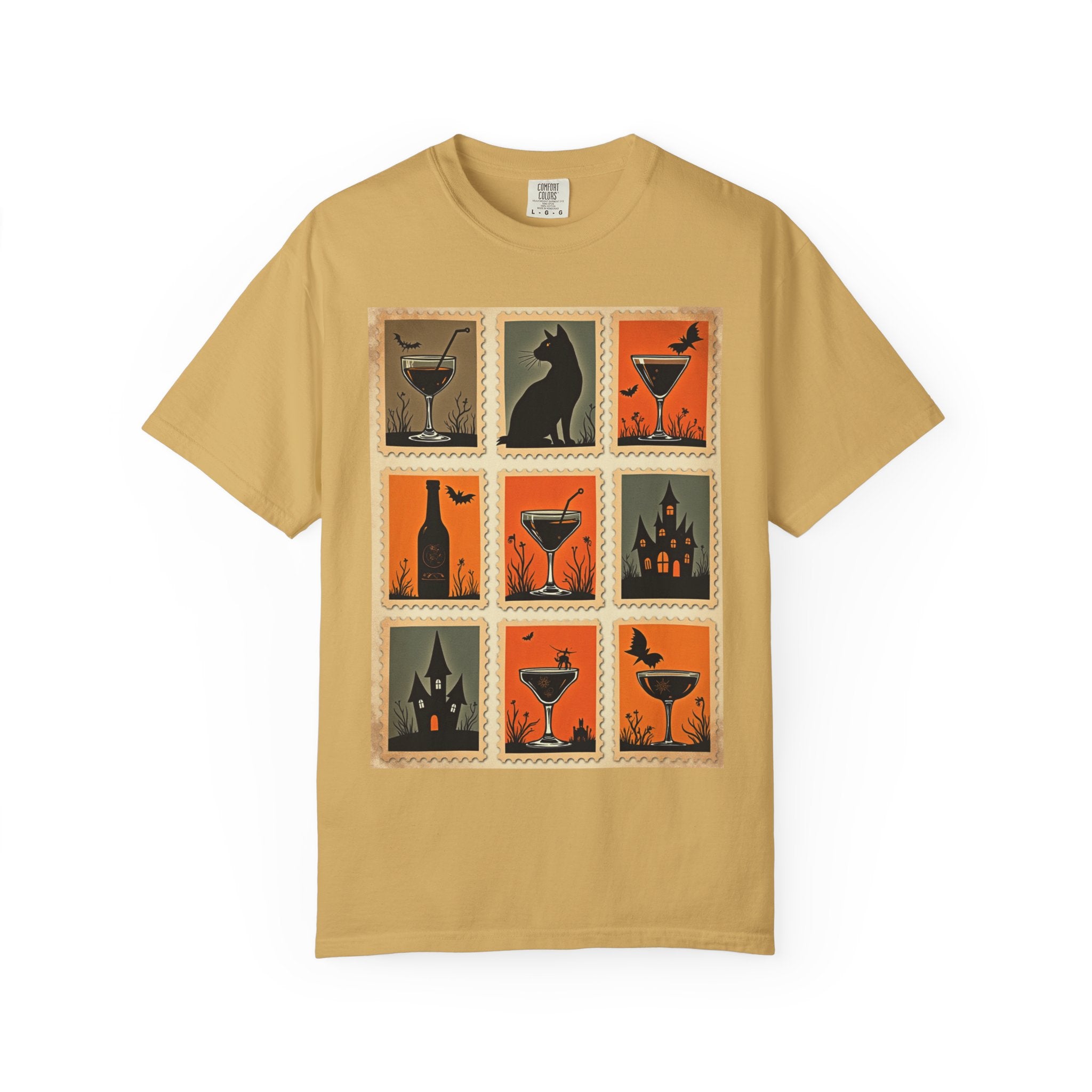 Halloween Cocktails Unisex Garment-Dyed T-shirt