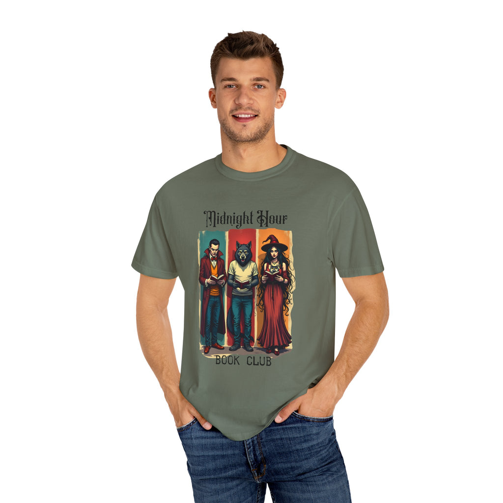 Midnight Hour Book Club T-Shirt, Cozy Reading Shirt, Gift for Book Lovers, Casual Unisex Style, Halloween & Literary Events