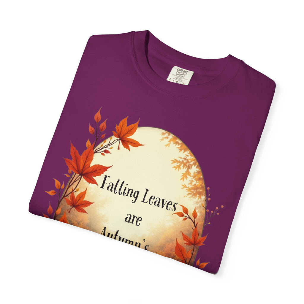 Falling Leaves Unisex Tee - Autumn's Golden Poetry T-shirt