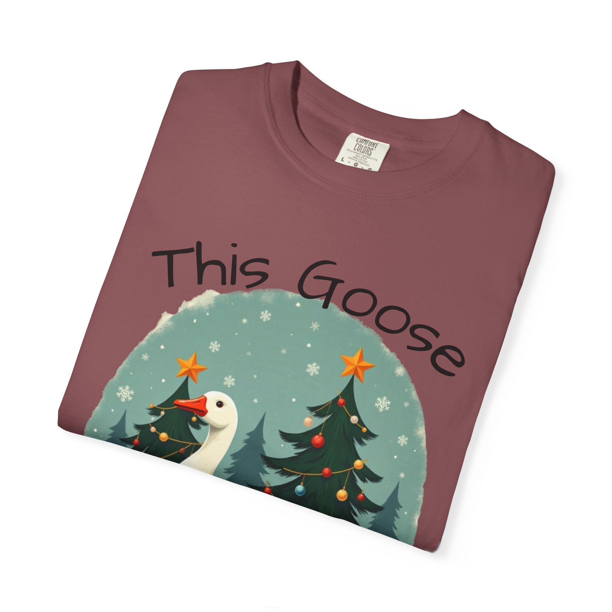 Christmas Goose Unisex T-shirt - Aint Cooked Funny Holiday Christmas Design