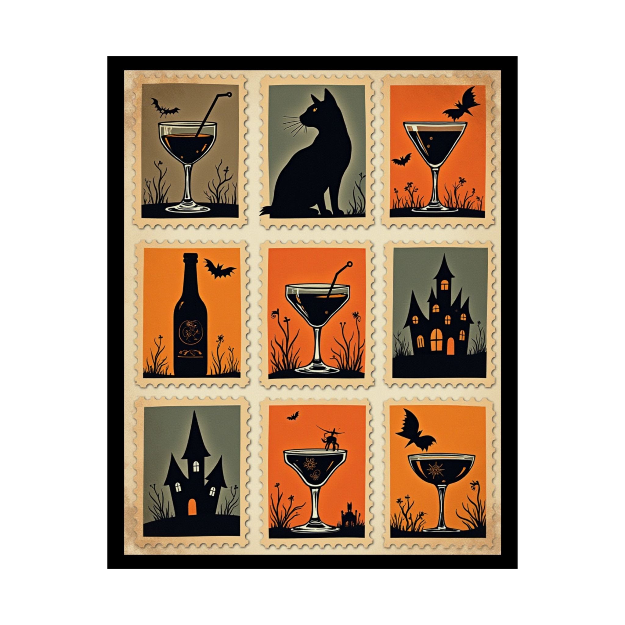 Spooky Vintage Halloween Poster | Matte Vertical Wall Art | Unique Home Decor | Halloween Party | Autumn Decor | Gift for Witch Lovers