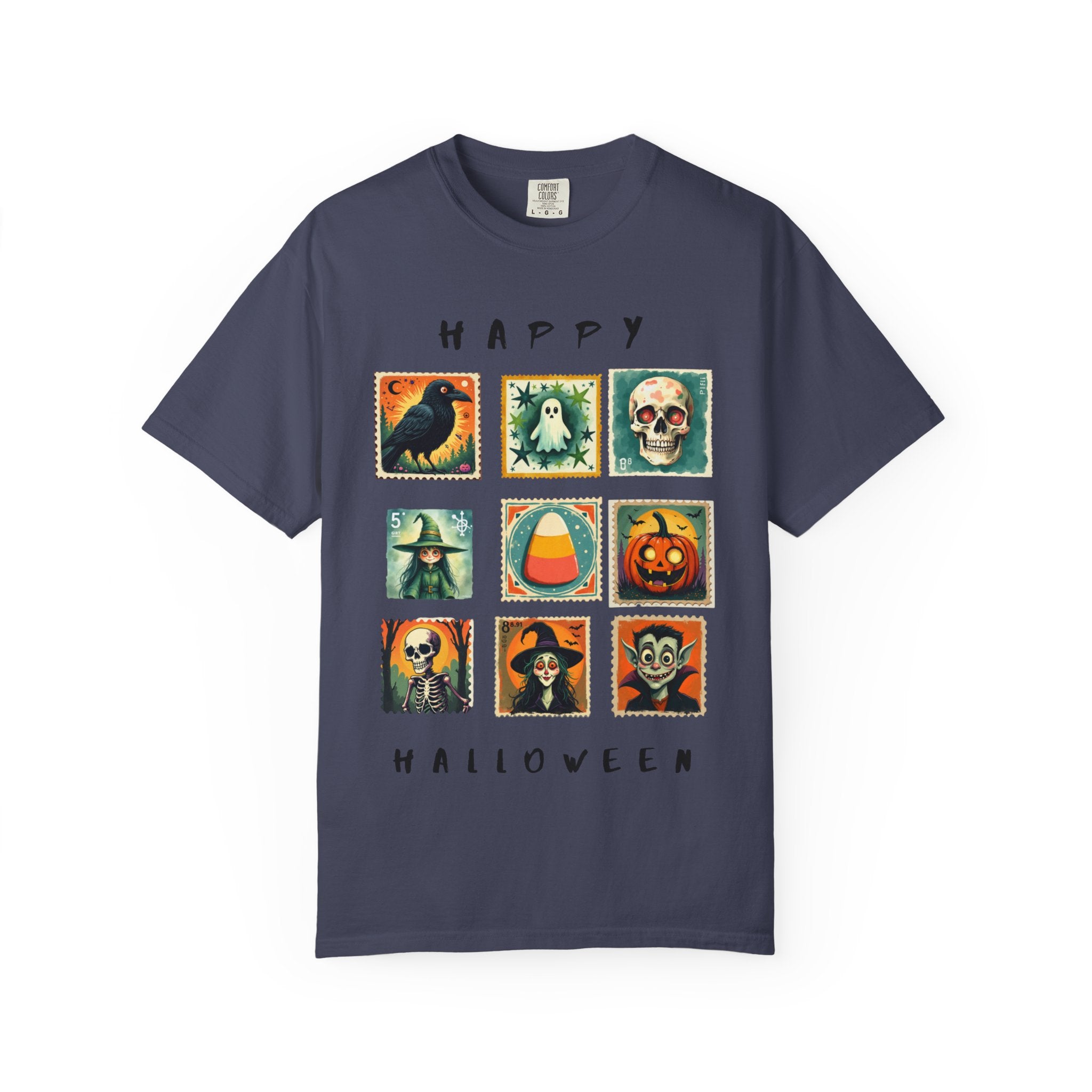 Halloween Graphic Tee, Unisex Garment-Dyed T-Shirt, Spooky Shirt, Halloween Costume, Fall Fashion, Holiday Apparel
