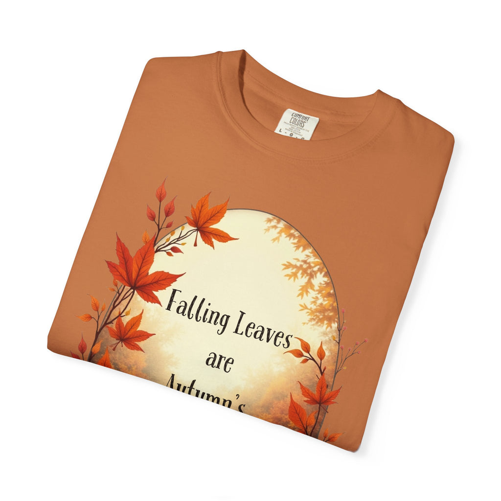 Falling Leaves Unisex Tee - Autumn's Golden Poetry T-shirt