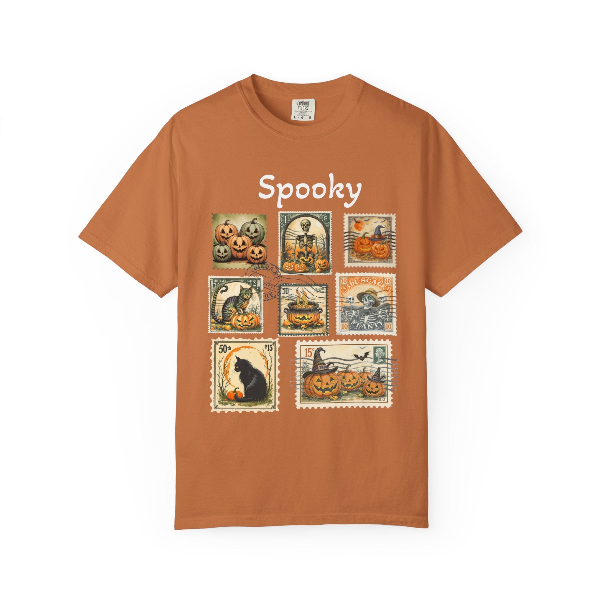Spooky Halloween Vintage Stamp T-shirt
