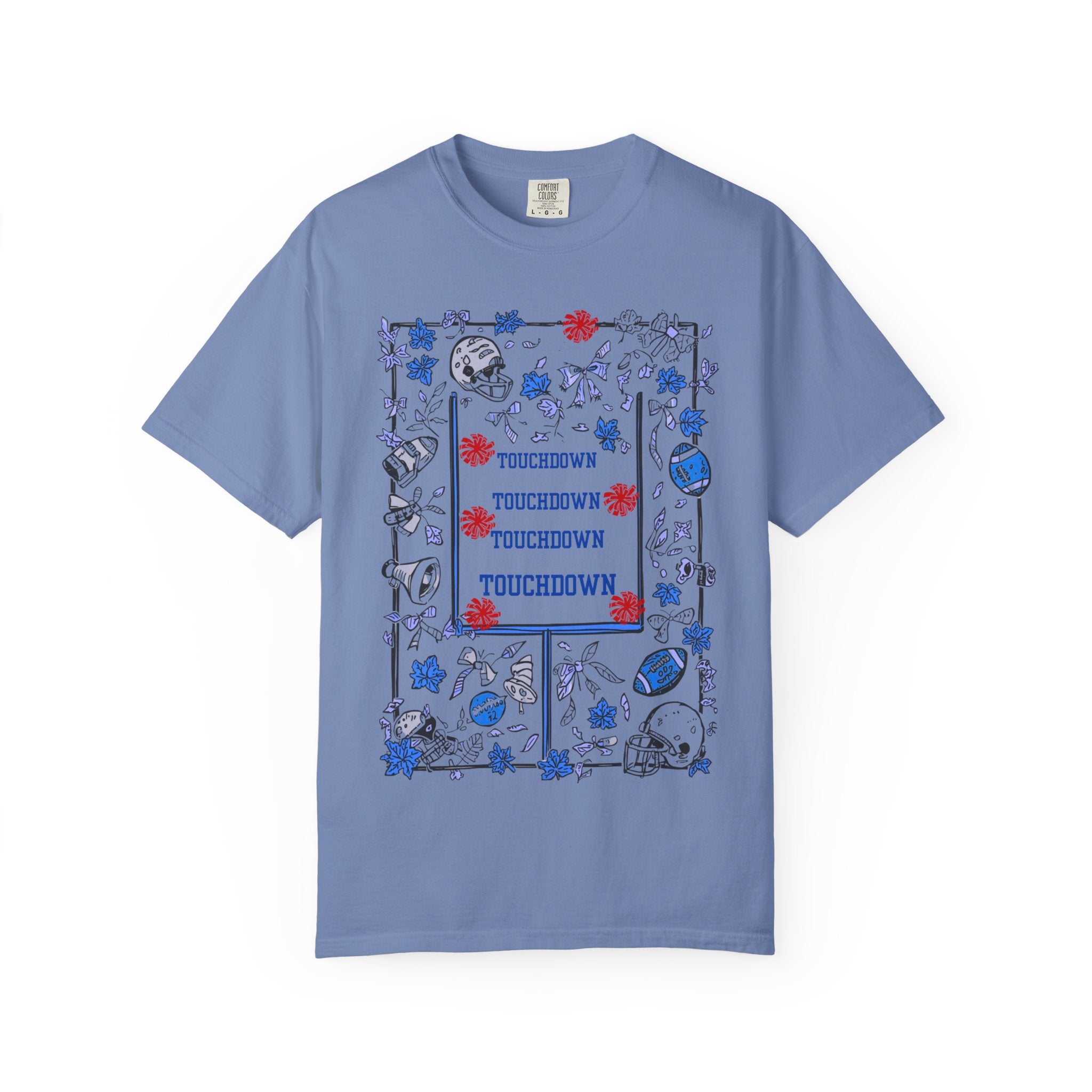 Football Season Graphic Tee, Unisex Garment-Dyed T-Shirt, Fall Fashion, Holiday Apparel,