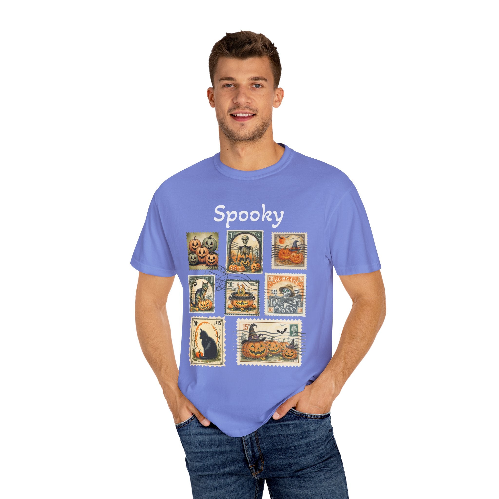 Spooky Halloween Vintage Stamp T-shirt