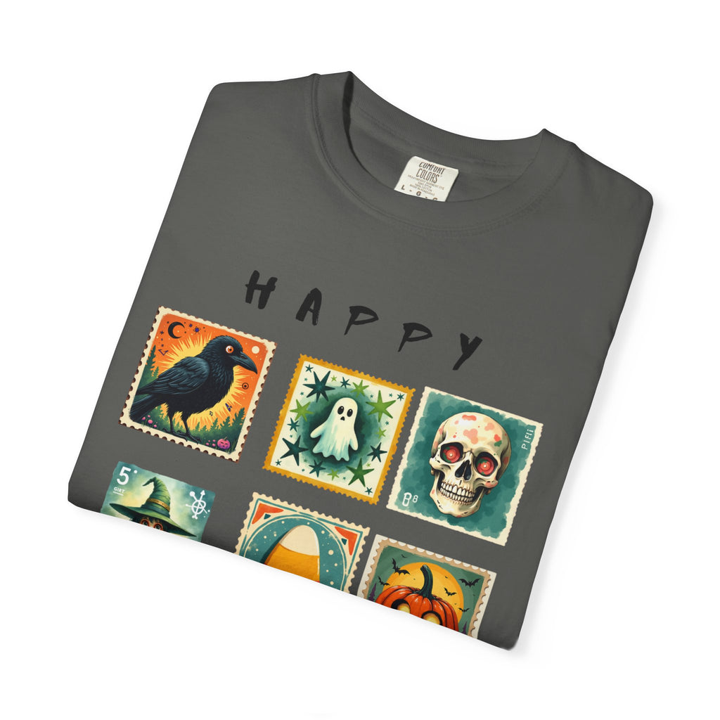 Halloween Graphic Tee, Unisex Garment-Dyed T-Shirt, Spooky Shirt, Halloween Costume, Fall Fashion, Holiday Apparel
