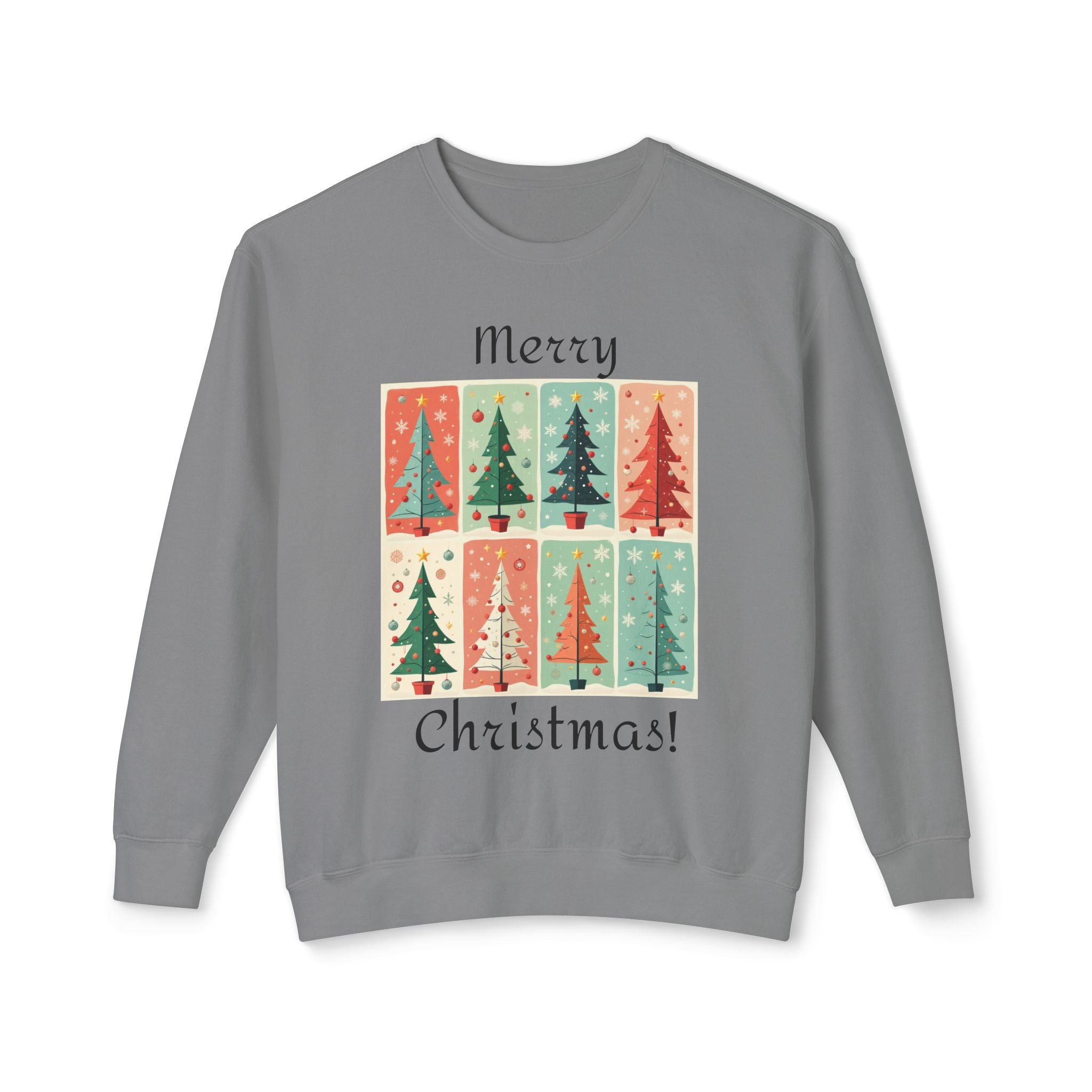 Folded Paper Christmas Trees Sweatshirt
