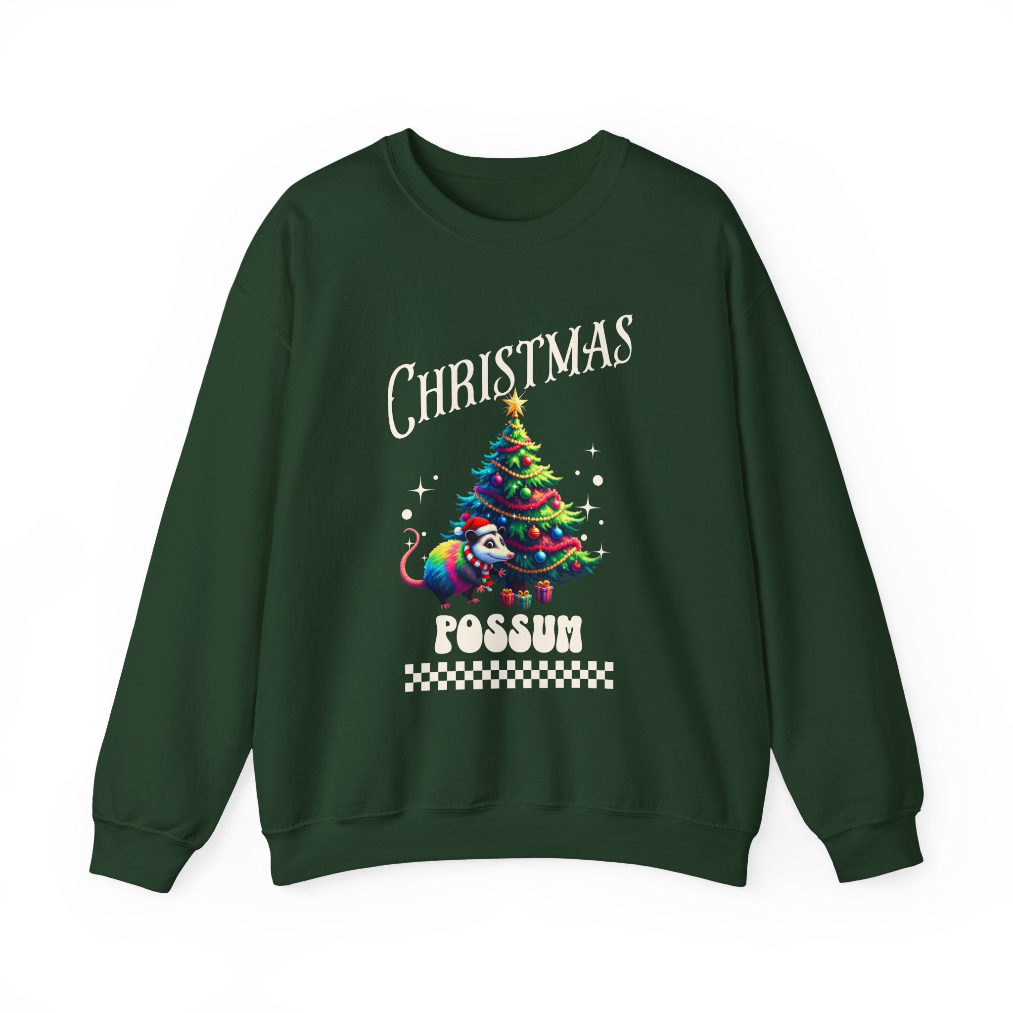 Ugly Christmas Possum Crewneck Sweatshirt — Funny Retro Holiday Sweatshirt