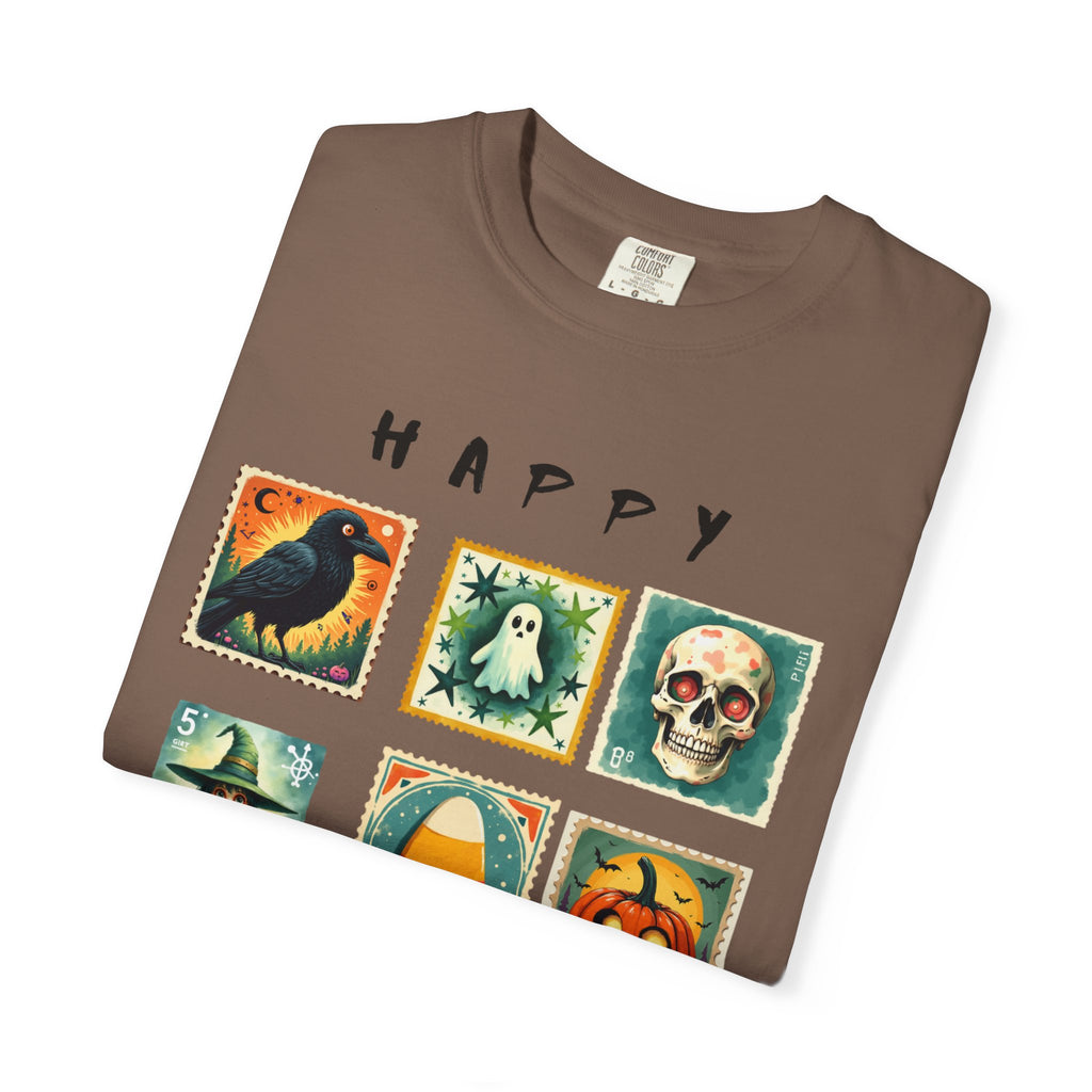 Halloween Graphic Tee, Unisex Garment-Dyed T-Shirt, Spooky Shirt, Halloween Costume, Fall Fashion, Holiday Apparel