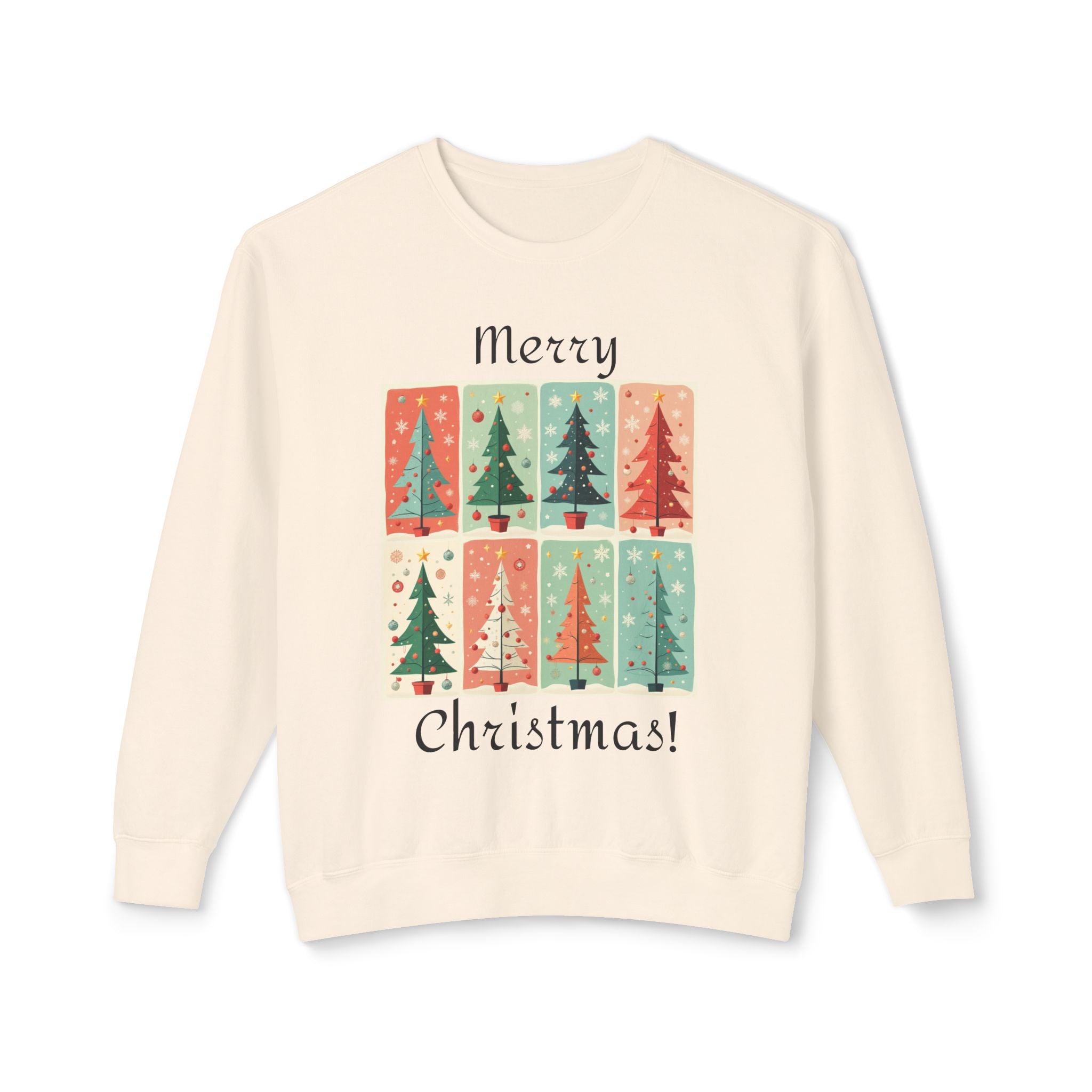 Folded Paper Christmas Trees Sweatshirt
