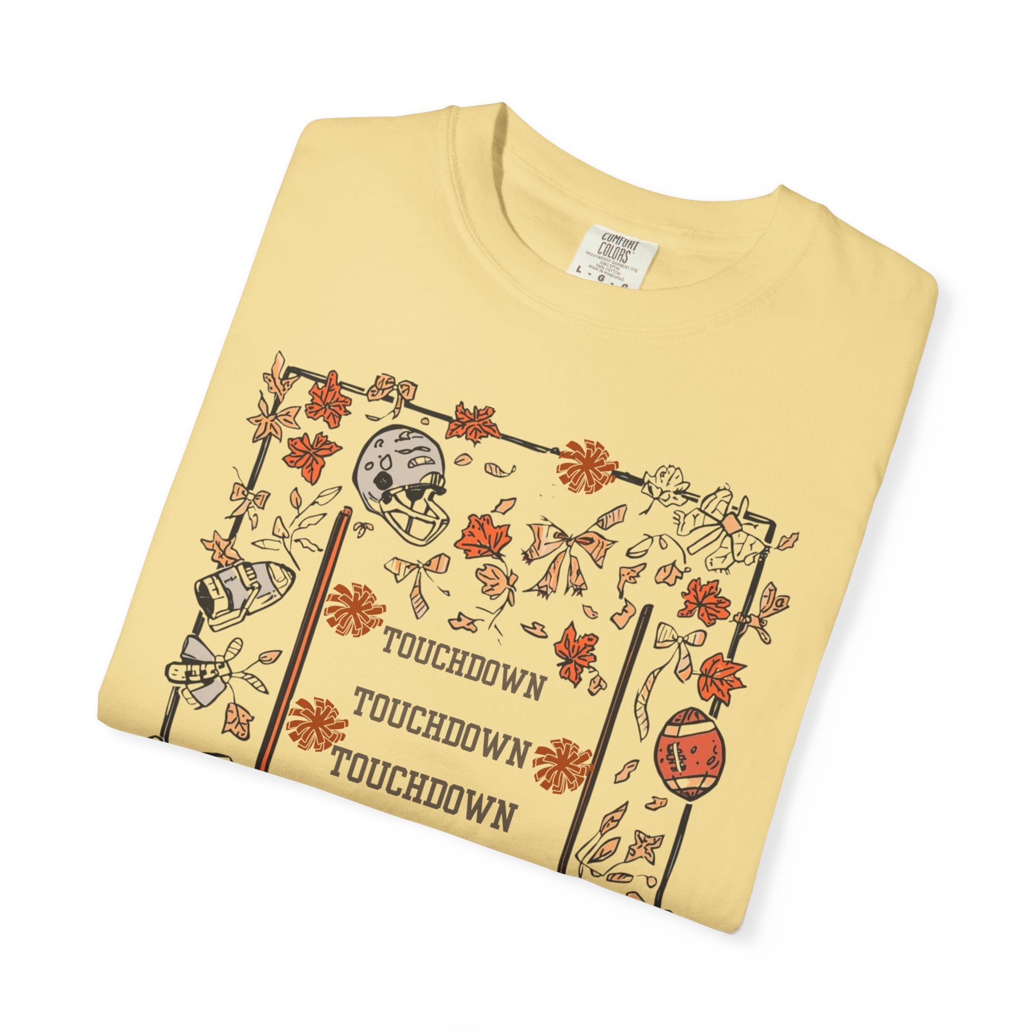Football Season Graphic Tee, Unisex Garment-Dyed T-Shirt,  Fall Fashion, Holiday Apparel,