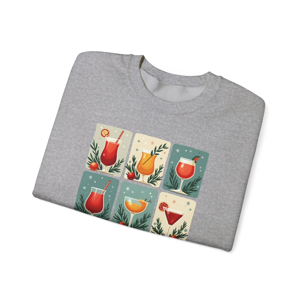 Christmas Cheer Unisex Sweatshirt - Cocktails Mid Century Modern Holiday Apparel