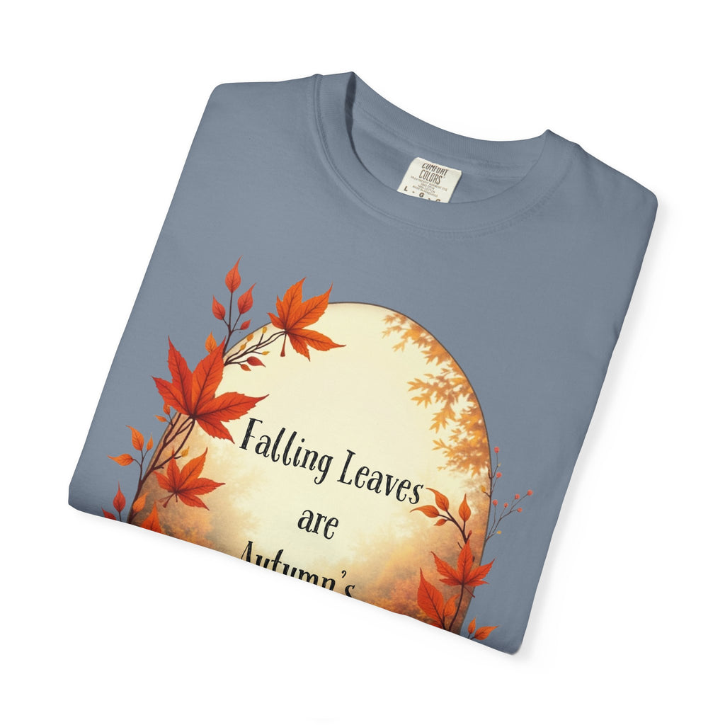 Falling Leaves Unisex Tee - Autumn's Golden Poetry T-shirt