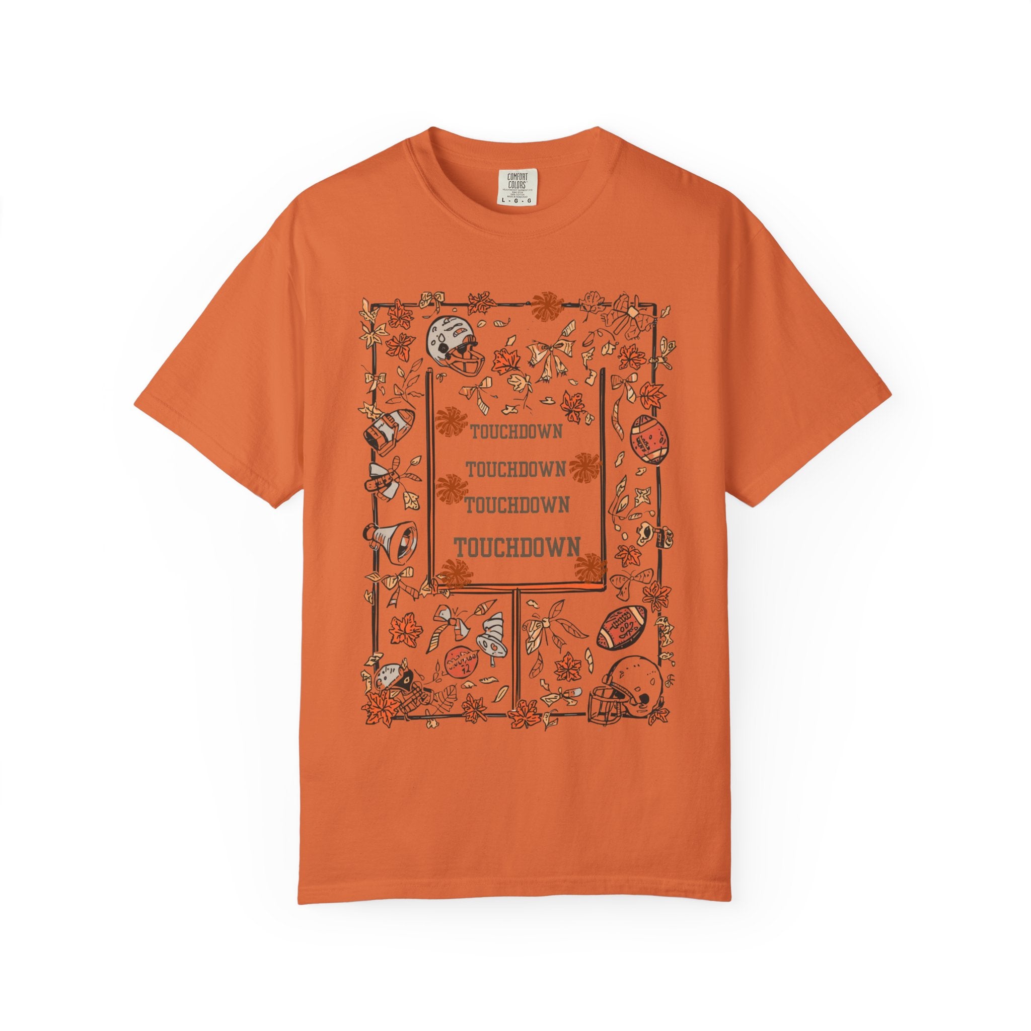 Football Season Graphic Tee, Unisex Garment-Dyed T-Shirt,  Fall Fashion, Holiday Apparel,