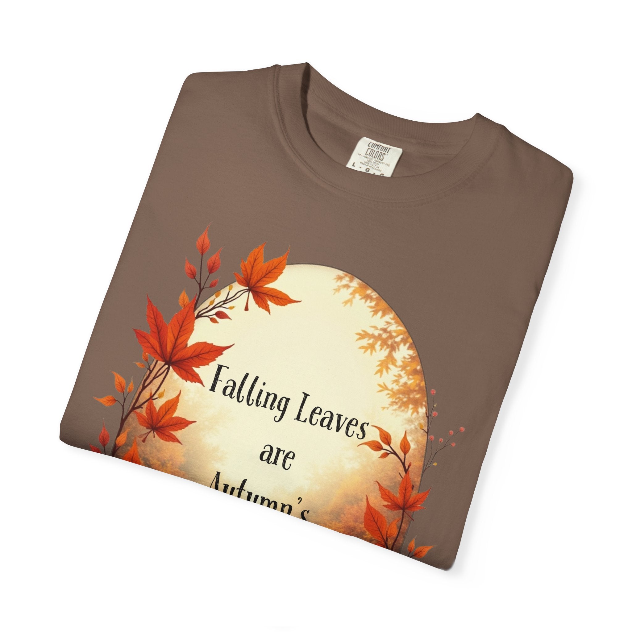 Falling Leaves Unisex Tee - Autumn's Golden Poetry T-shirt