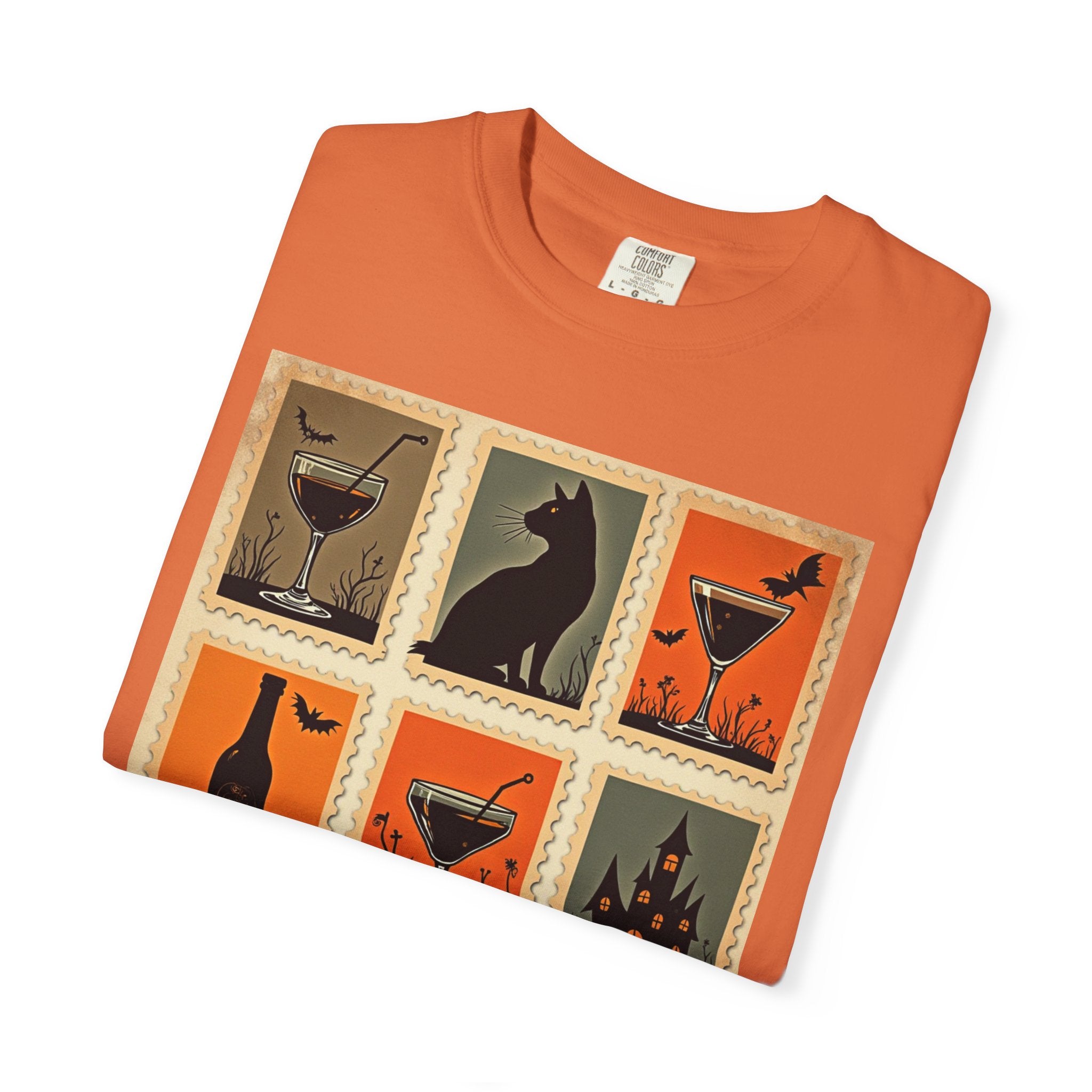 Halloween Cocktails Unisex Garment-Dyed T-shirt