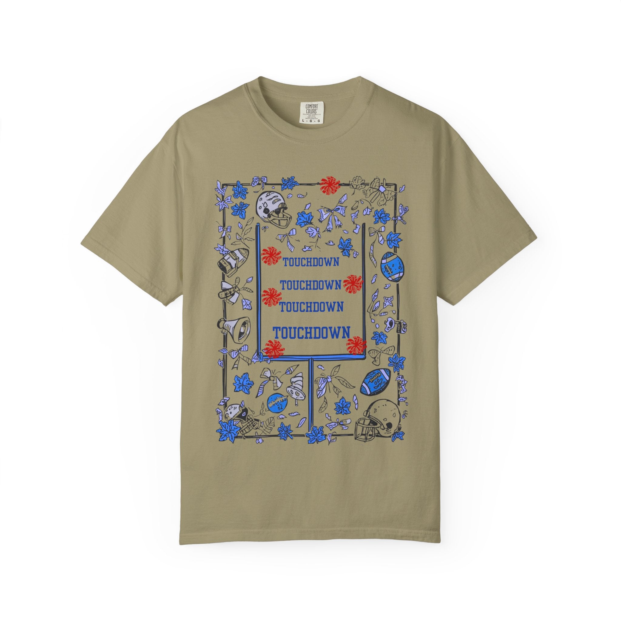 Football Season Graphic Tee, Unisex Garment-Dyed T-Shirt, Fall Fashion, Holiday Apparel,