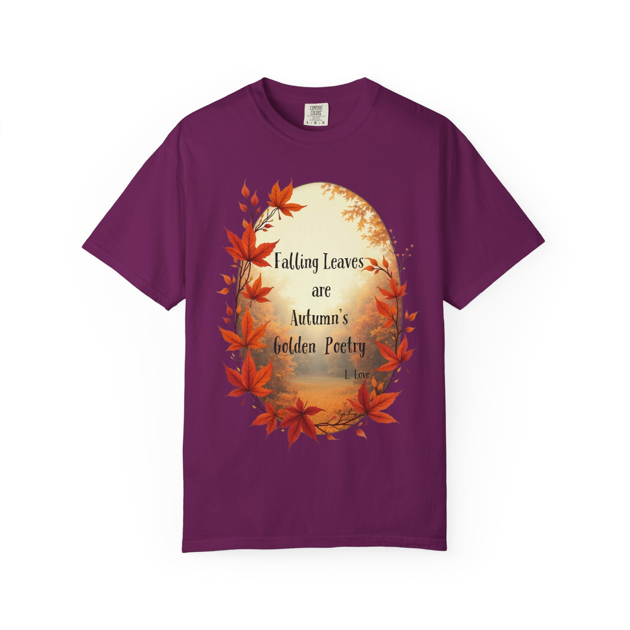 Falling Leaves Unisex Tee - Autumn's Golden Poetry T-shirt
