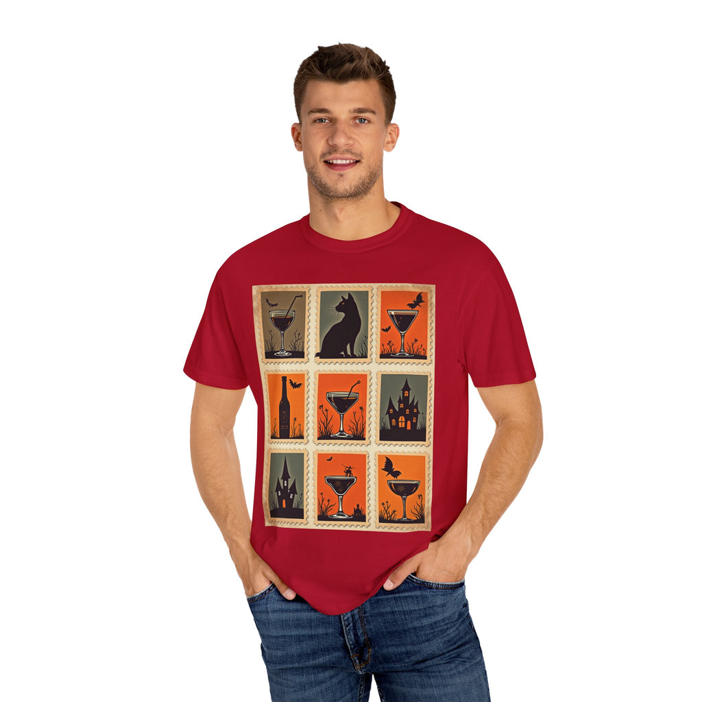 Halloween Cocktails Unisex Garment-Dyed T-shirt
