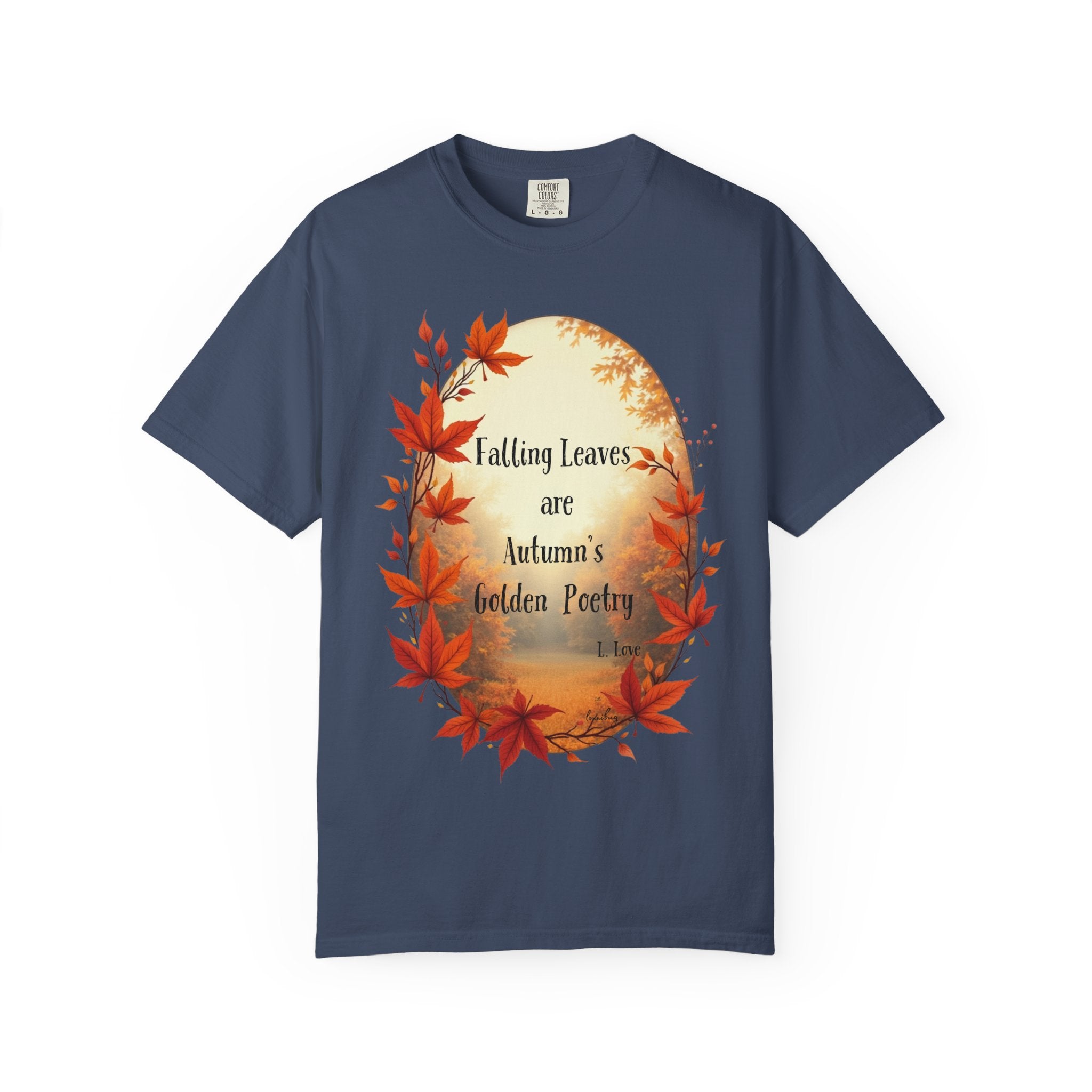 Falling Leaves Unisex Tee - Autumn's Golden Poetry T-shirt