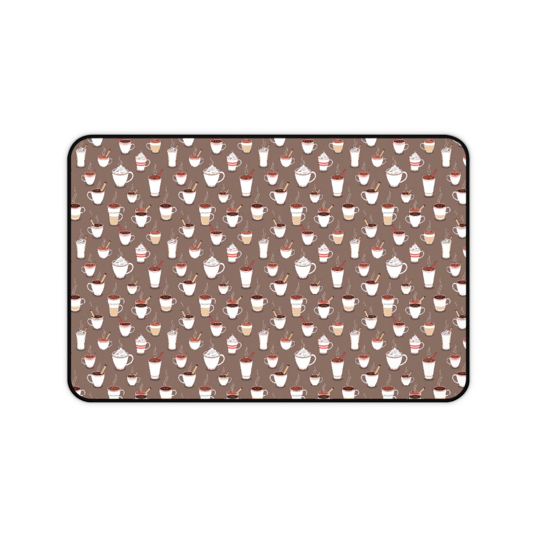 Desk Mat - Cute Coffee Mugs Pattern