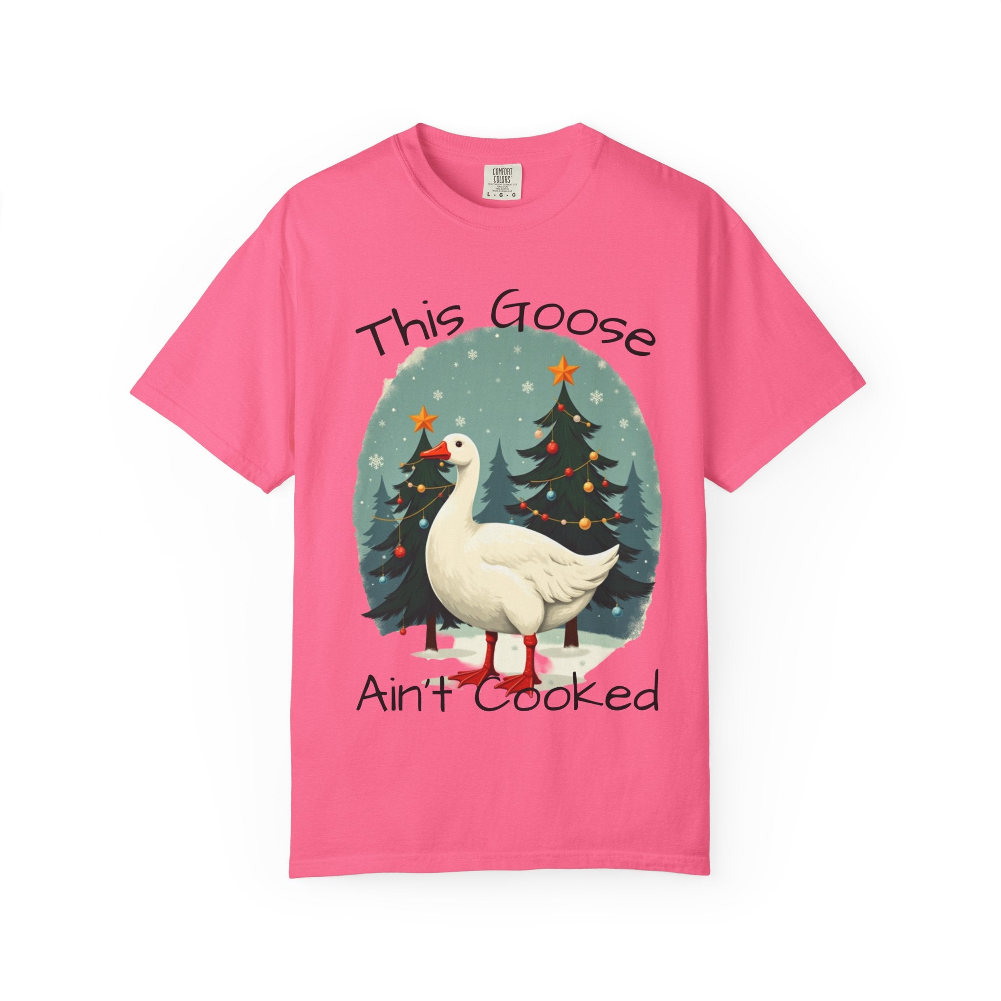Christmas Goose Unisex T-shirt - Aint Cooked Funny Holiday Christmas Design