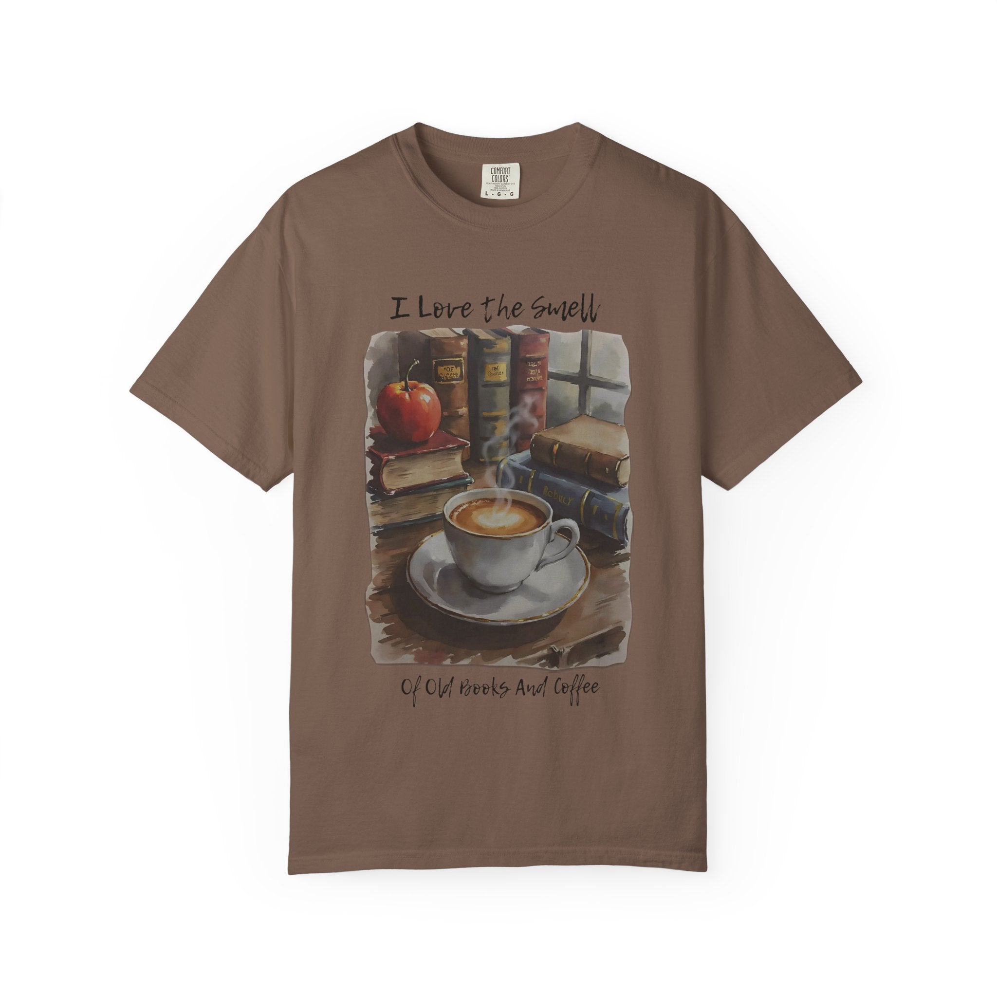Book Lover T-Shirt - I Love the Smell of Old Books and Coffee
