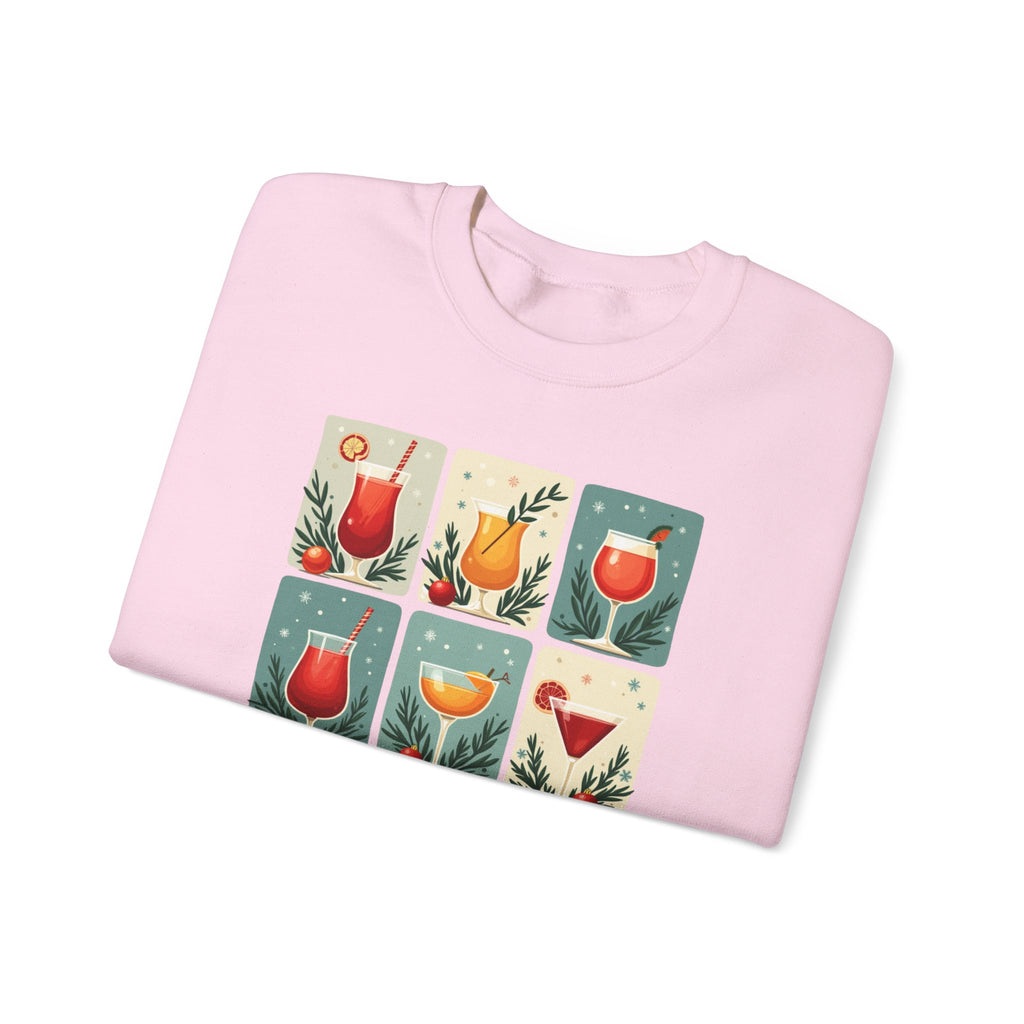 Christmas Cheer Unisex Sweatshirt - Cocktails Mid Century Modern Holiday Apparel