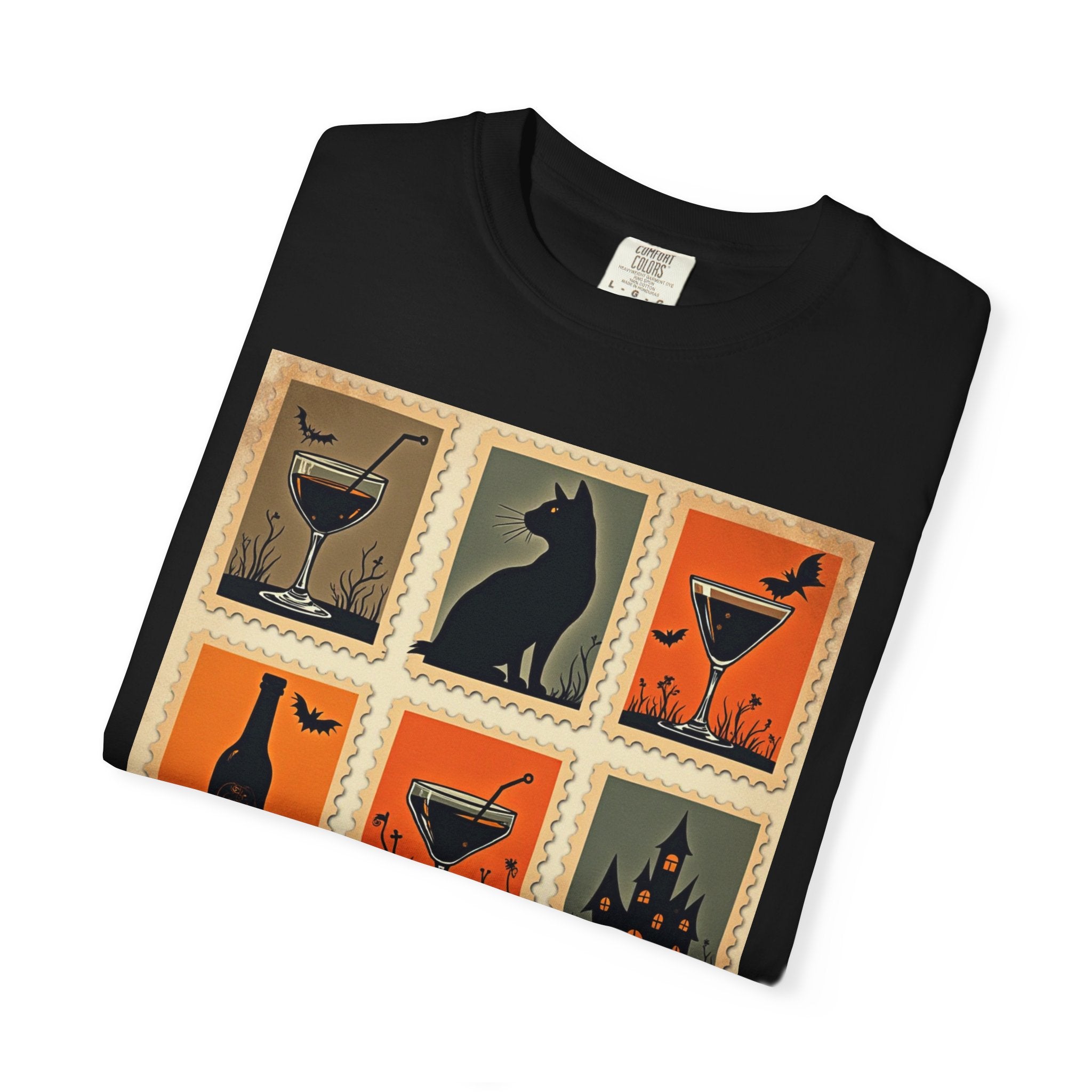 Halloween Cocktails Unisex Garment-Dyed T-shirt