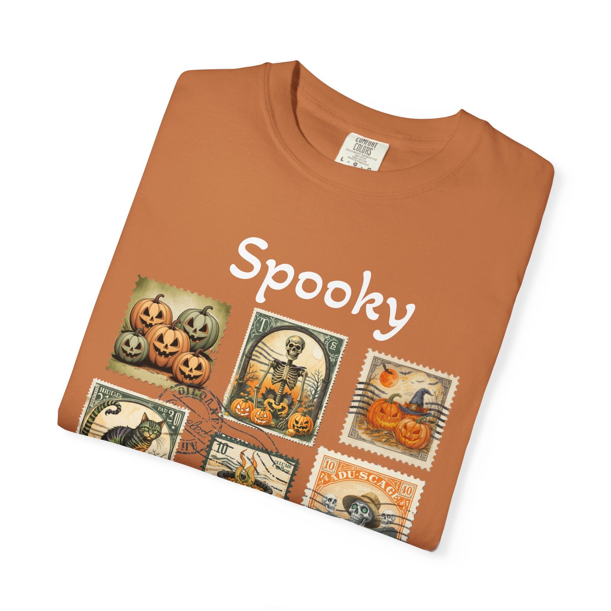 Spooky Halloween Vintage Stamp T-shirt
