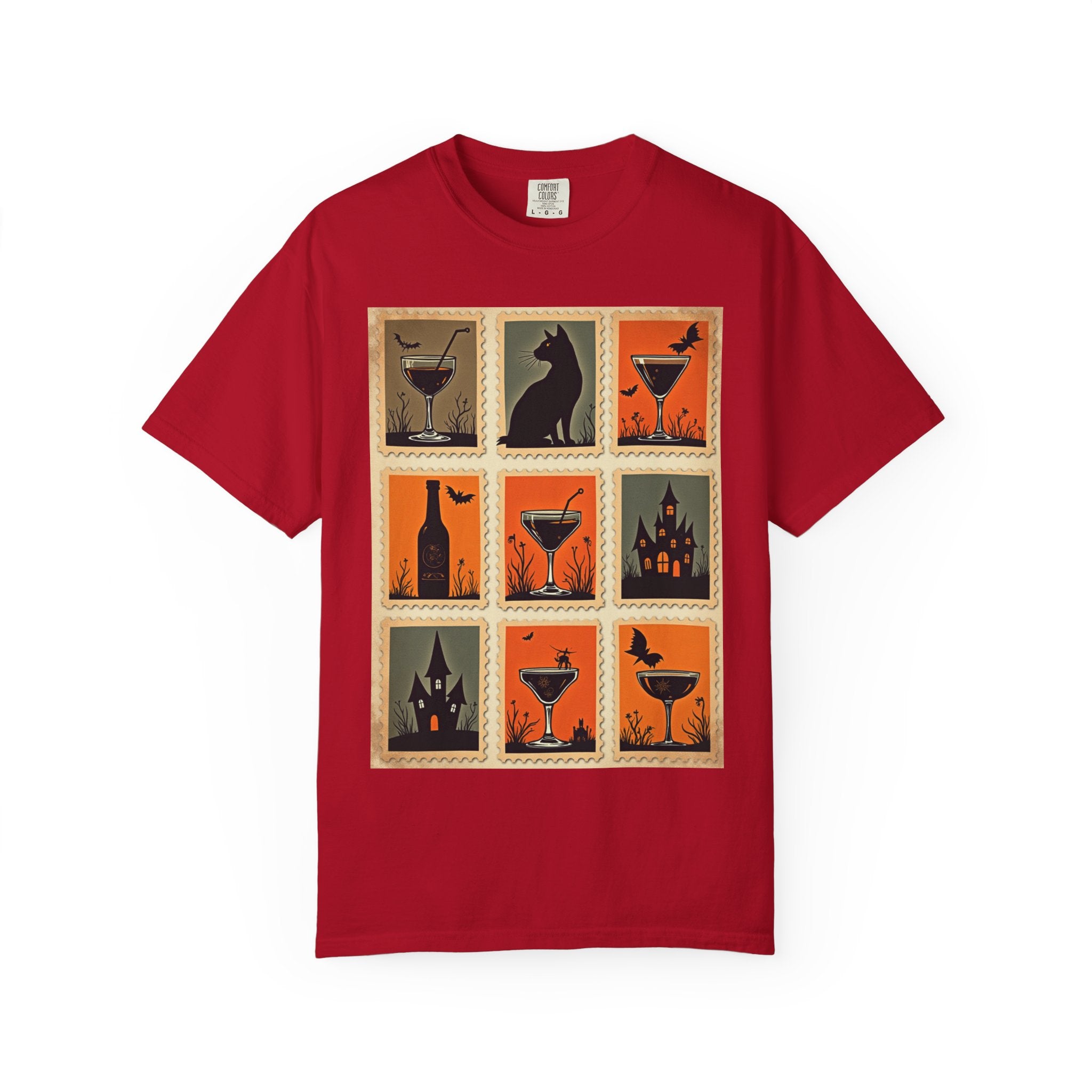 Halloween Cocktails Unisex Garment-Dyed T-shirt