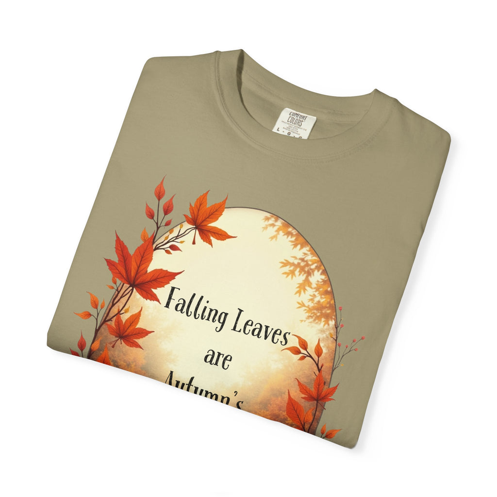 Falling Leaves Unisex Tee - Autumn's Golden Poetry T-shirt
