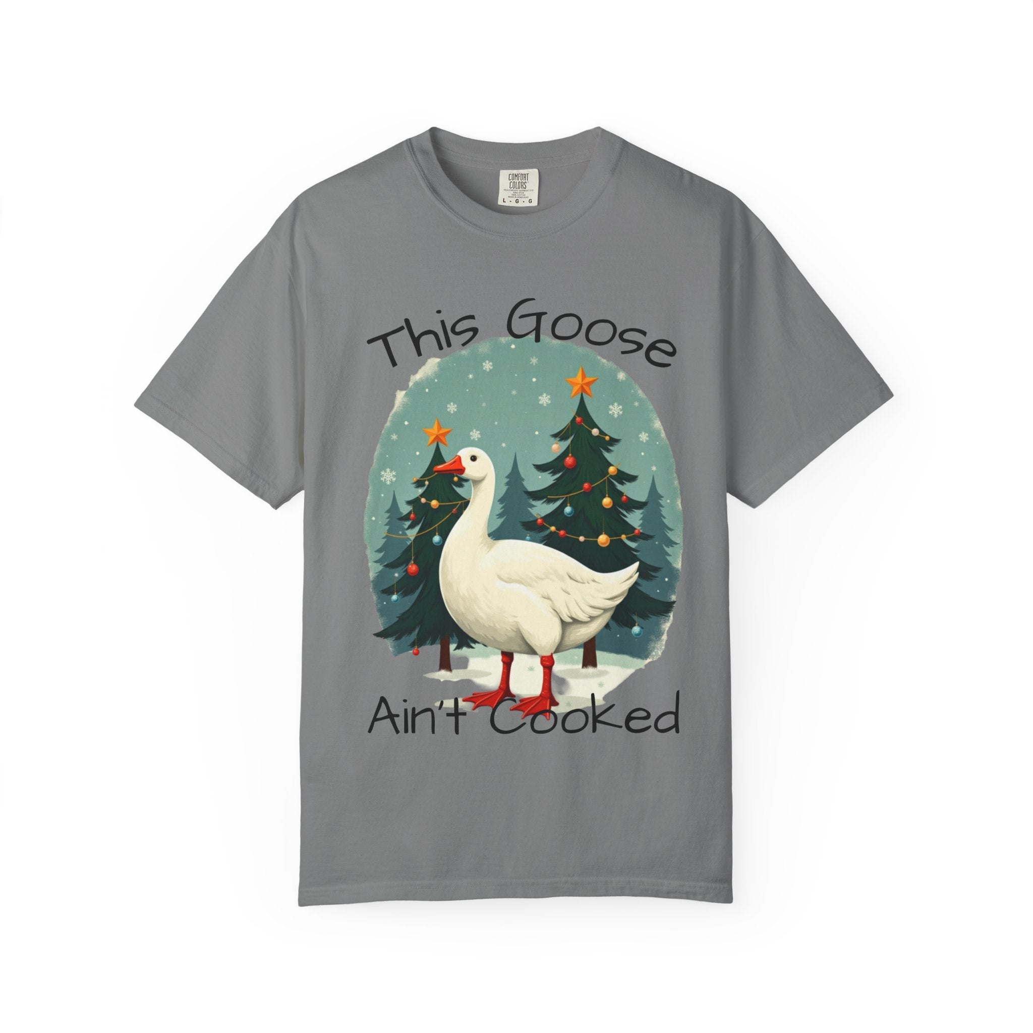 Christmas Goose Unisex T-shirt - Aint Cooked Funny Holiday Christmas Design