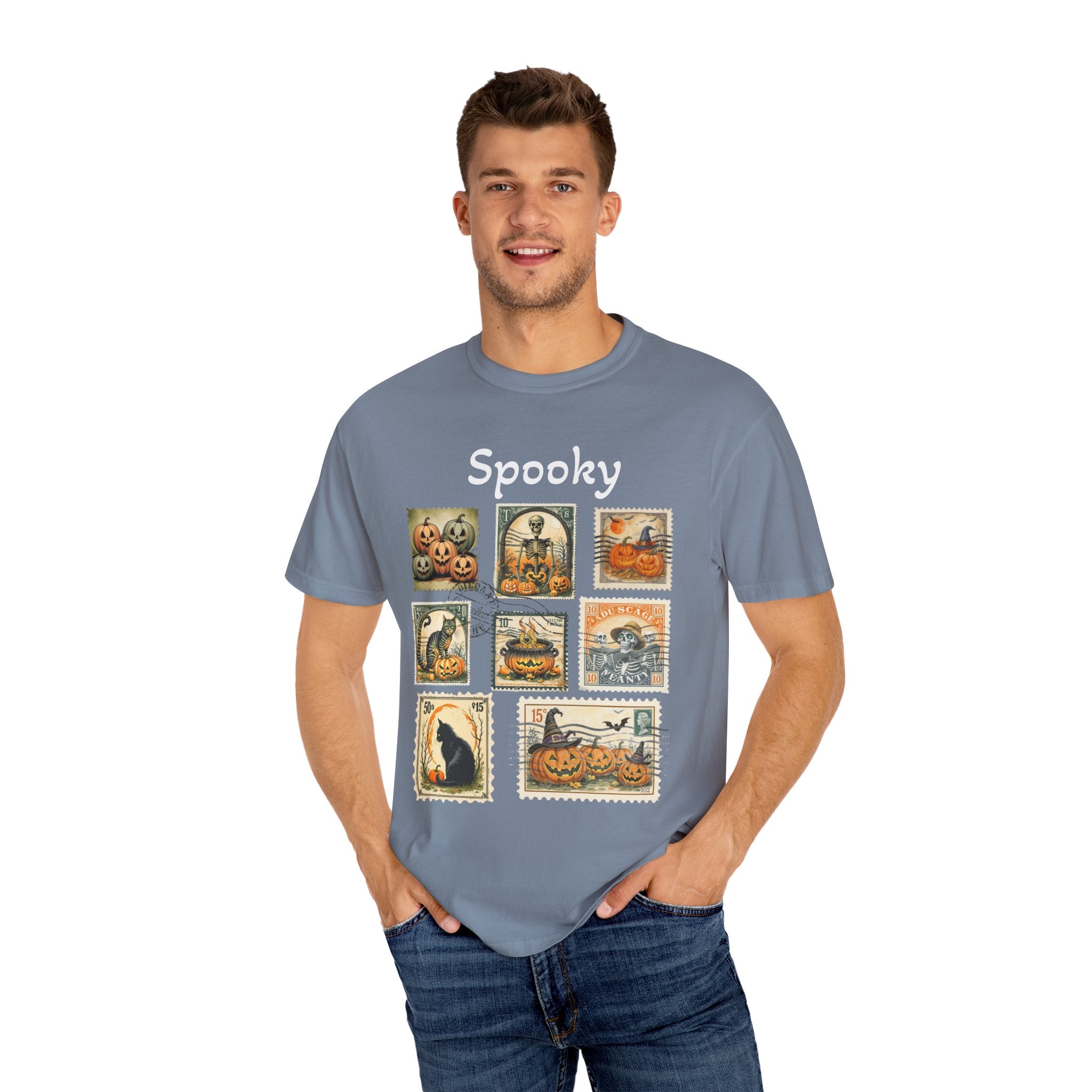 Spooky Halloween Vintage Stamp T-shirt