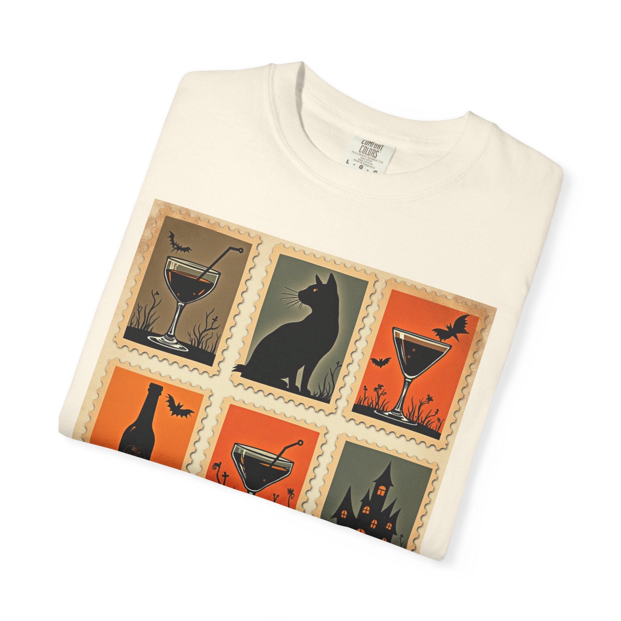 Halloween Cocktails Unisex Garment-Dyed T-shirt