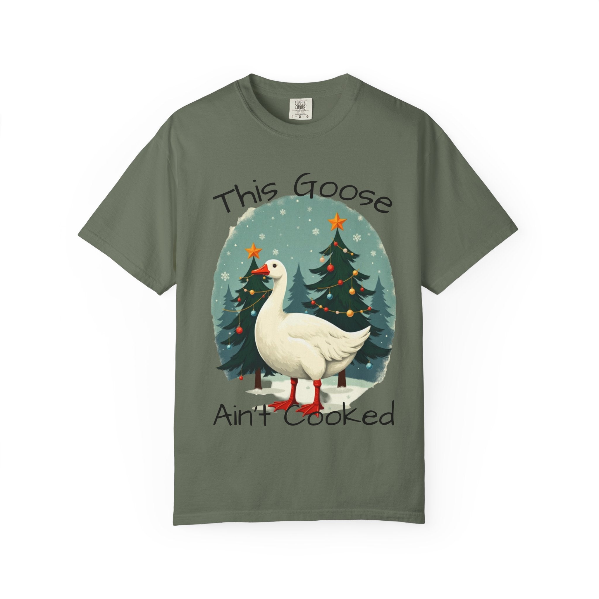 Christmas Goose Unisex T-shirt - Aint Cooked Funny Holiday Christmas Design