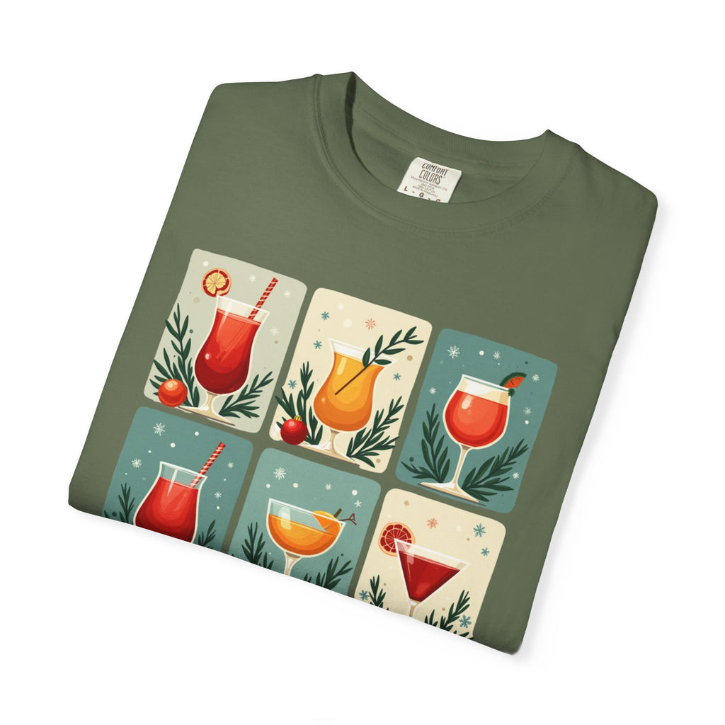 Mid Century Modern Christmas Cheer Unisex T-shirt - Cocktails