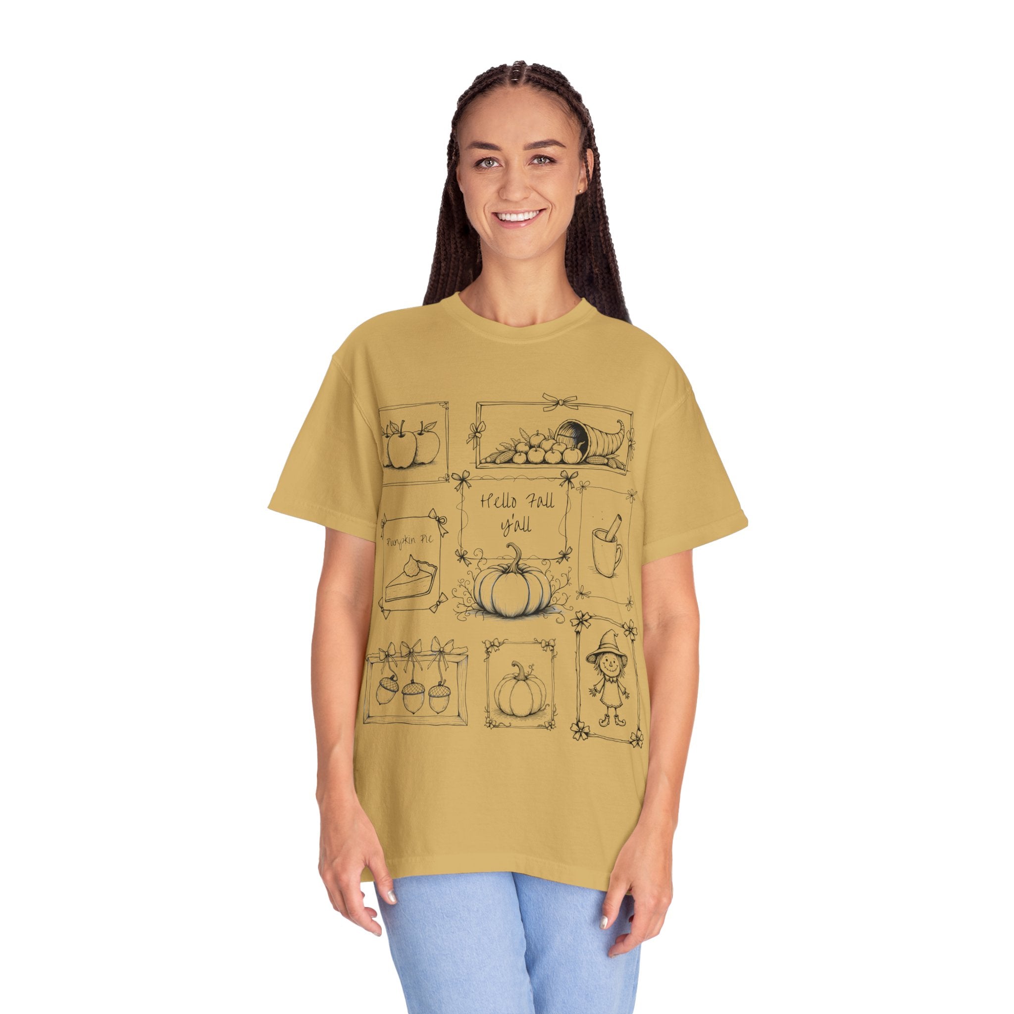 Hello Fall Y'all Unisex T-Shirt, Autumn Fashion