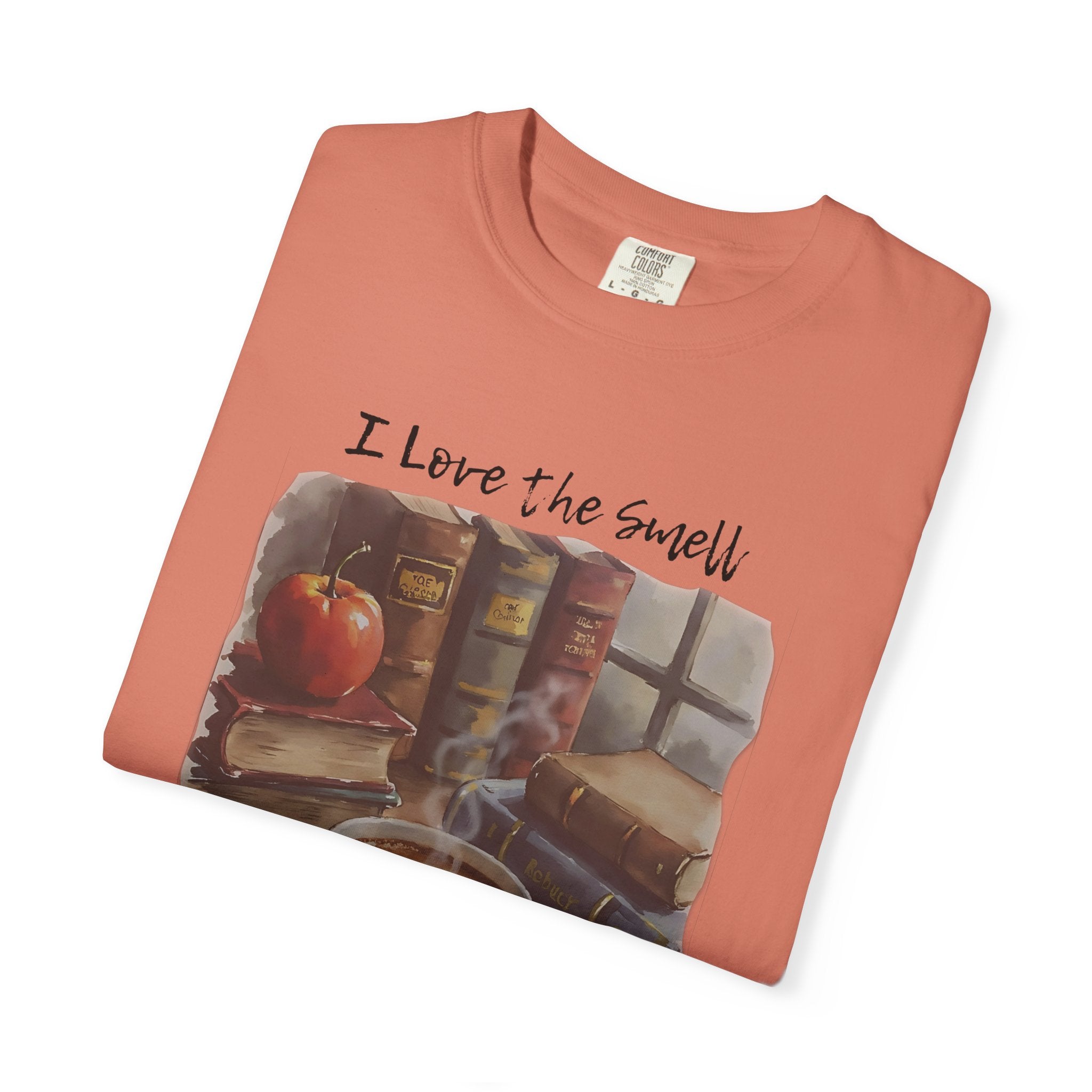 Book Lover T-Shirt - I Love the Smell of Old Books and Coffee